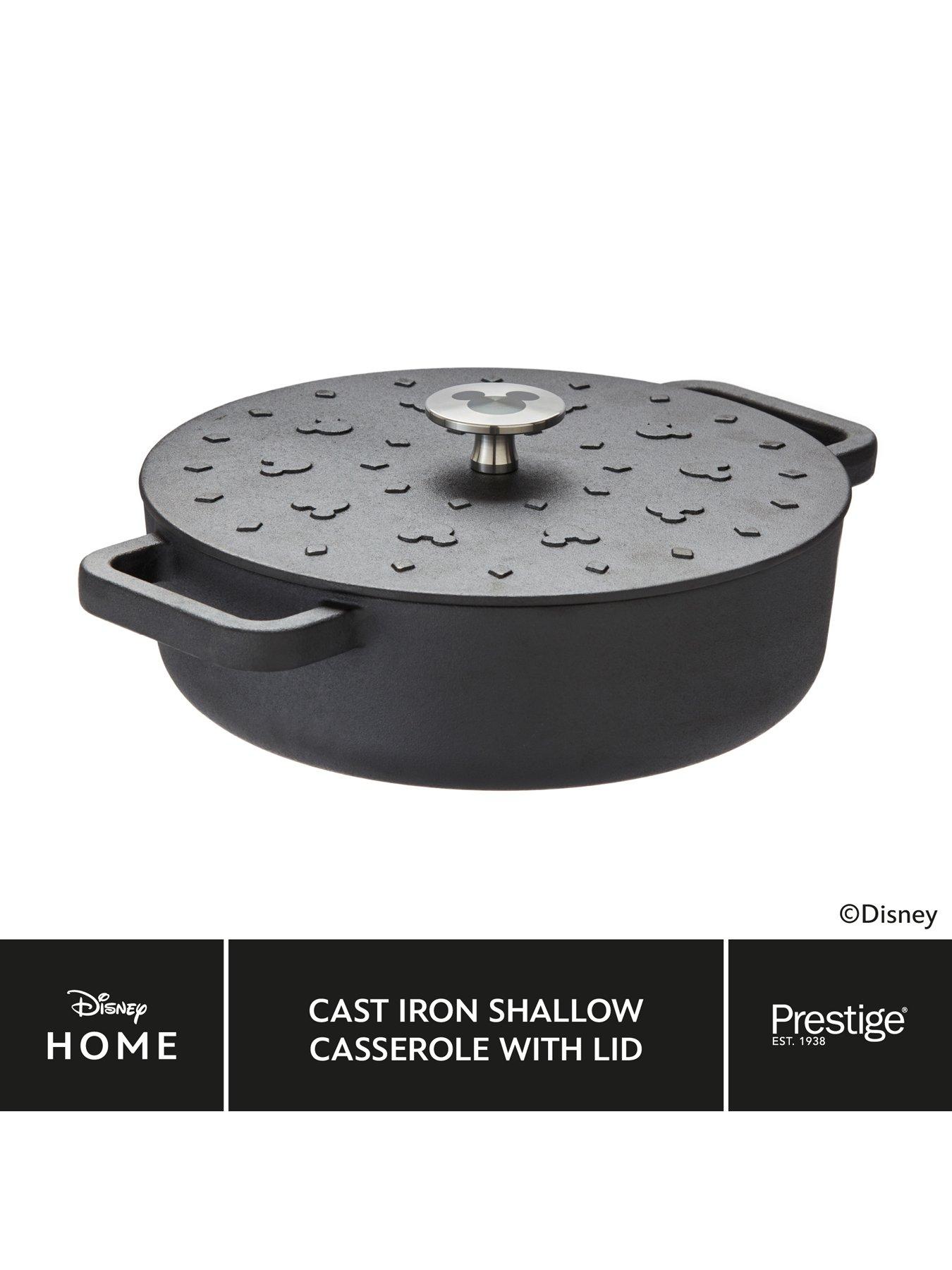 Image 7 of 8 of Disney Prestige X Disney Monochrome Pre-seasoned Cast Iron Shallow Casserole Dish - 24cm