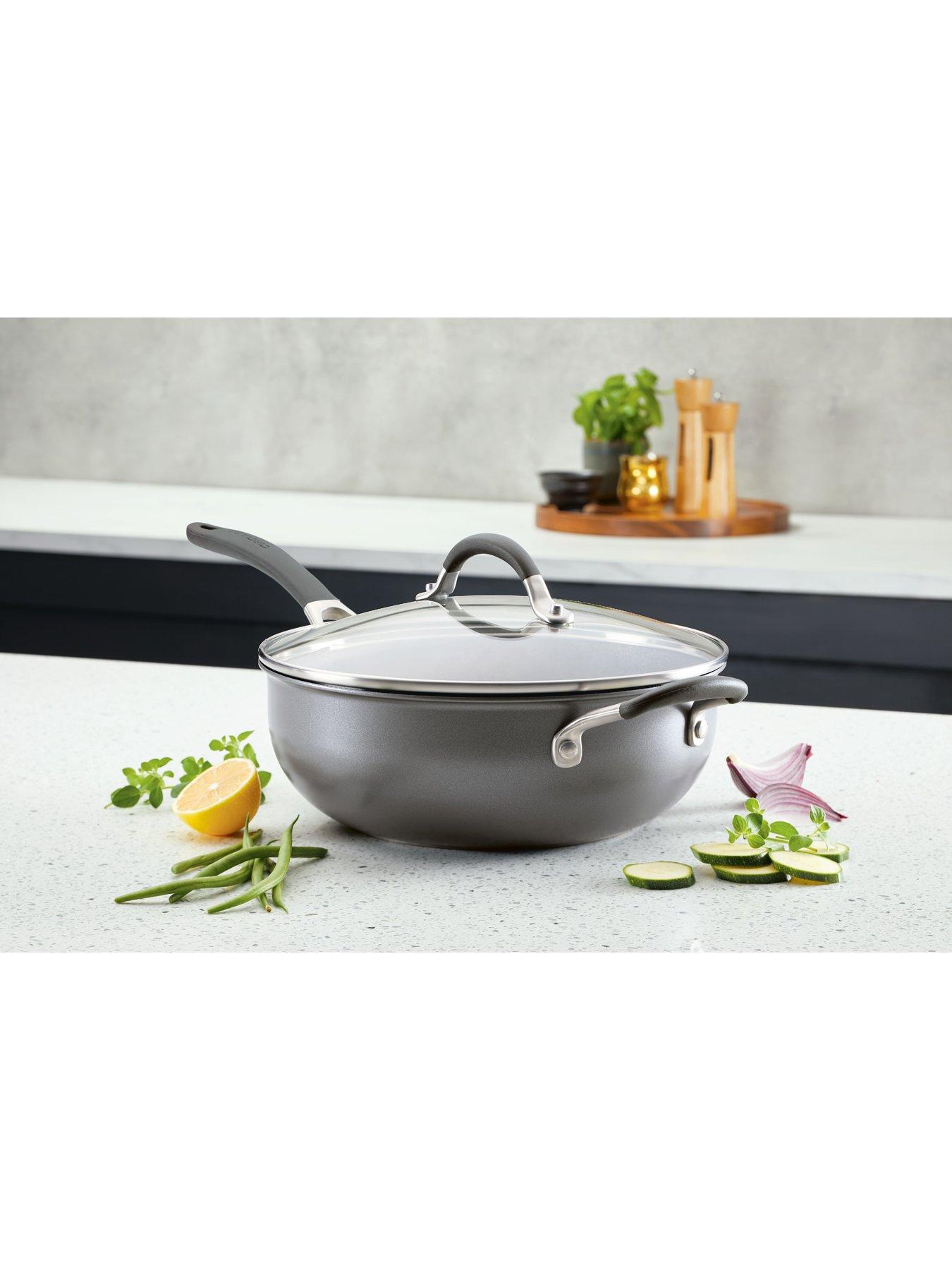 undefined ScratchDefence A1 26 cm Chef’s Pan with Toughened Glass Lid