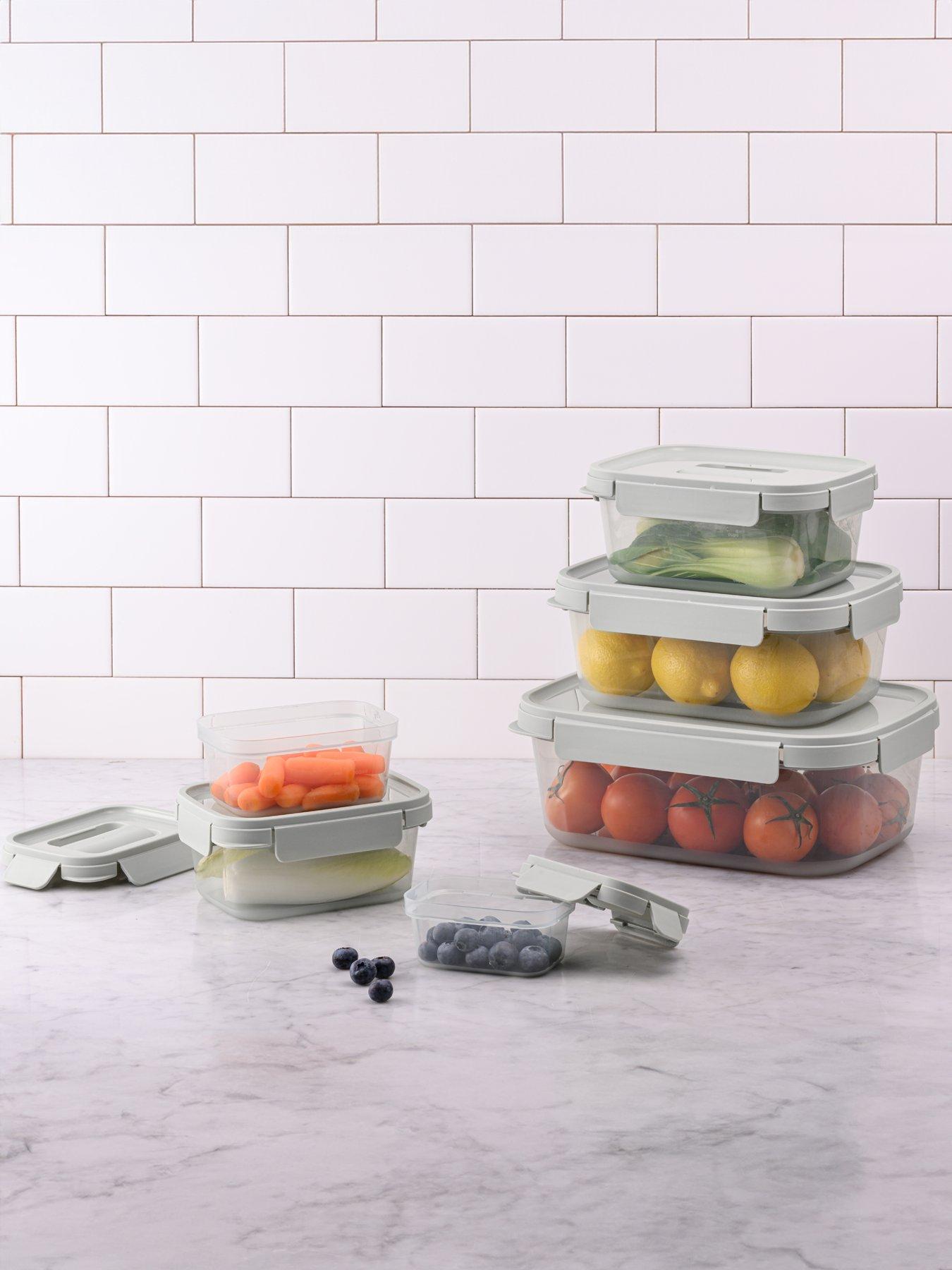 Product photograph of Lock And Lock Locknlock Nestnlock 5pc Set - 230ml 500ml 920ml 1 6l 2 7l - With Interlocking Lids For Easy Stacking from very.co.uk