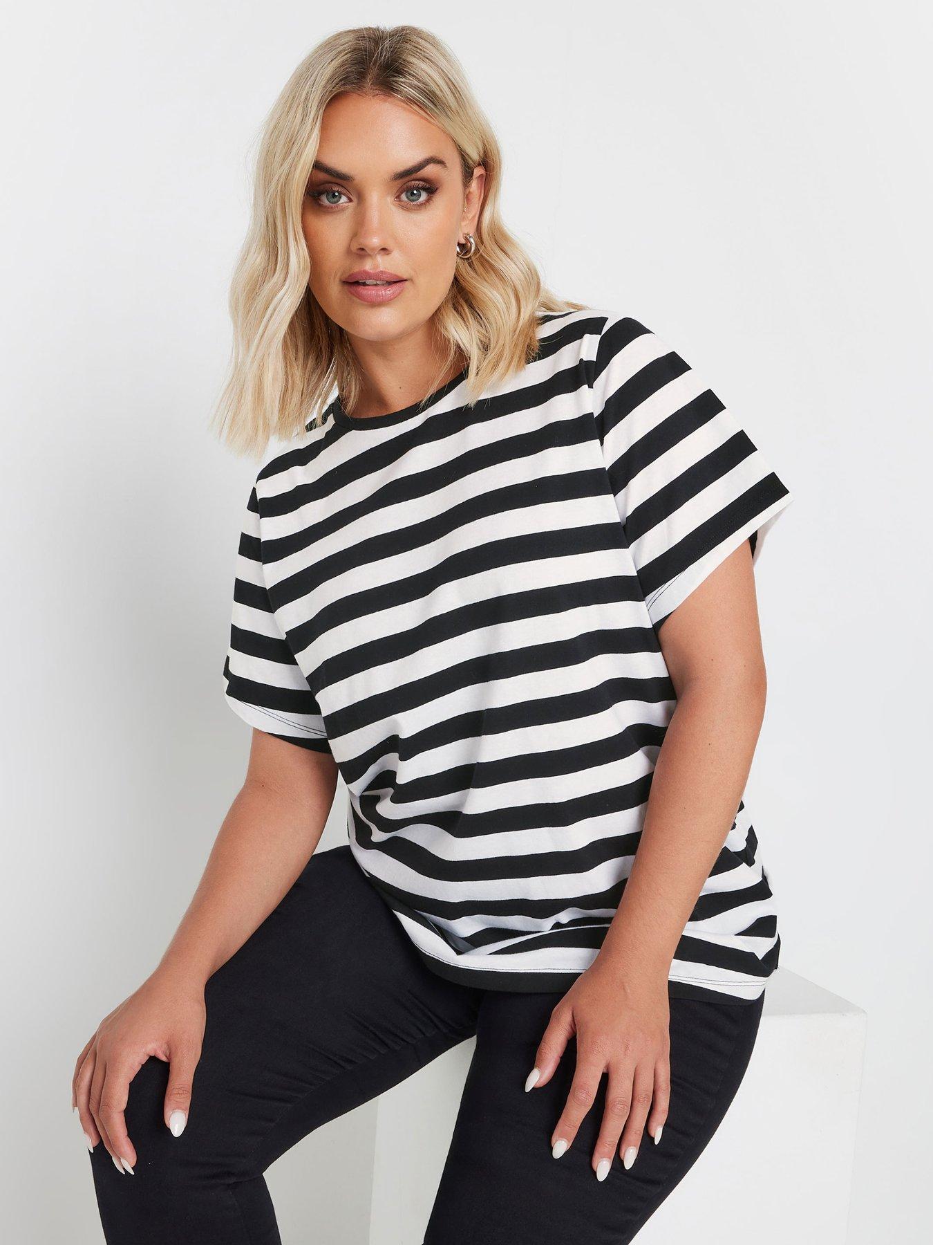 undefined Curve Set In Sleeve T-shirt - Black/White