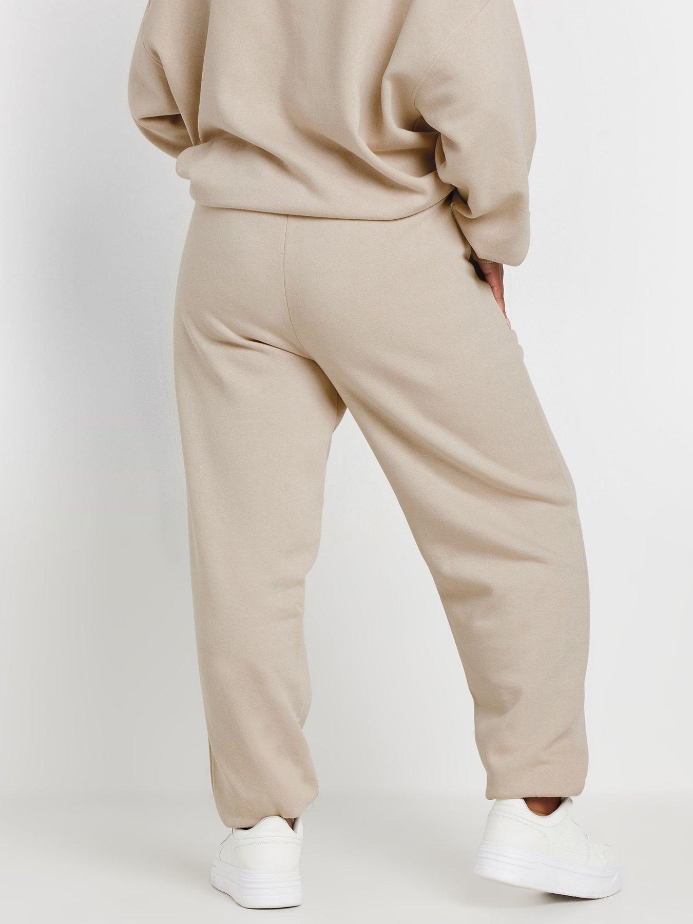 Image 2 of 4 of Yours Curve Applique Aspen Cuffed Jogger - Natural