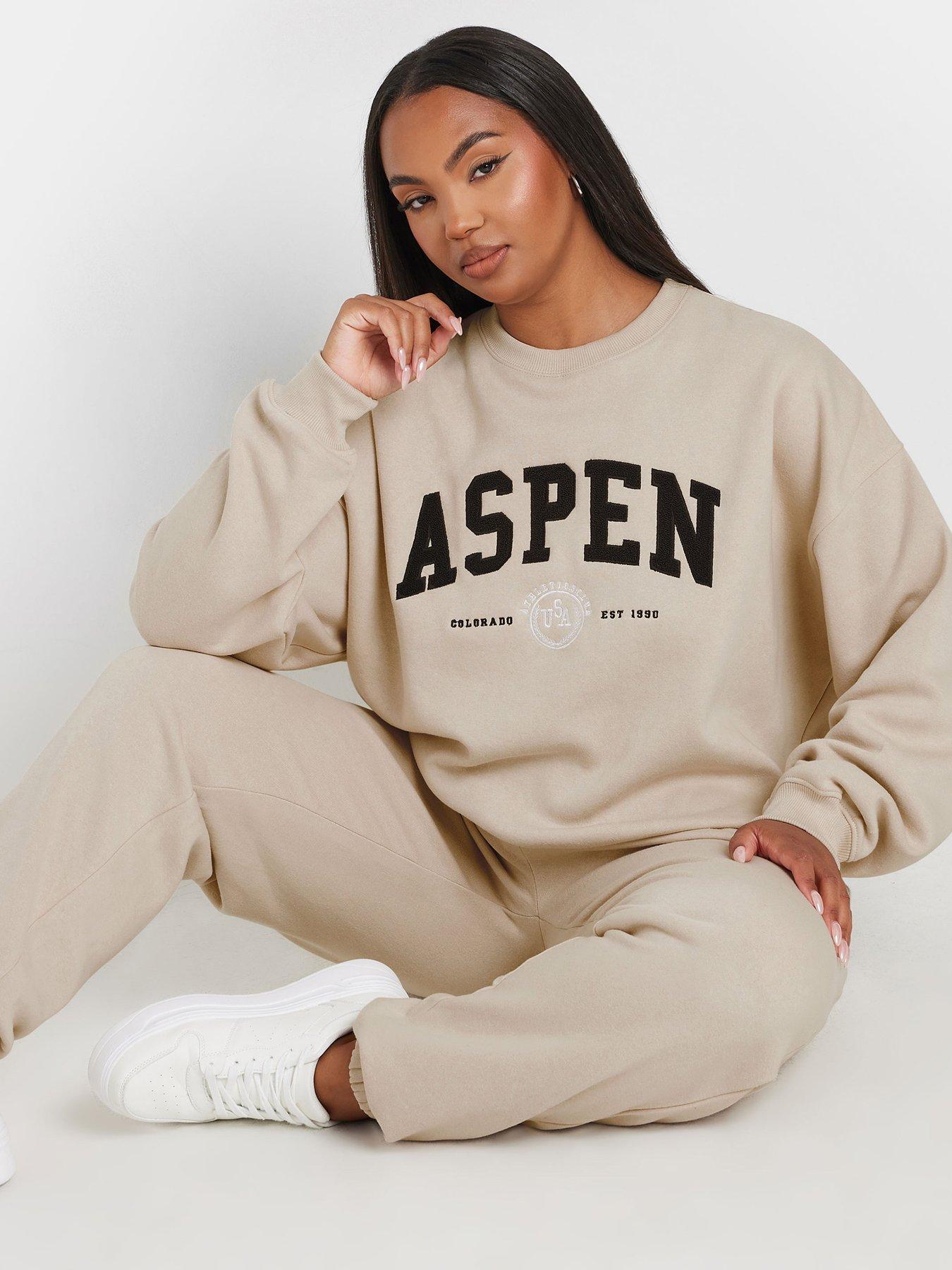 Image 4 of 4 of Yours Curve Applique Aspen Cuffed Jogger - Natural