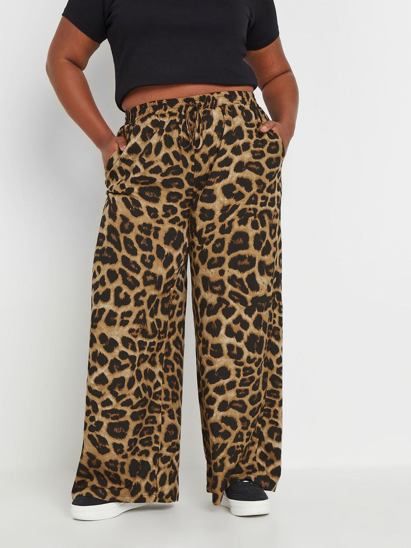 Yours Curve Leopard Print Pull On Trouser