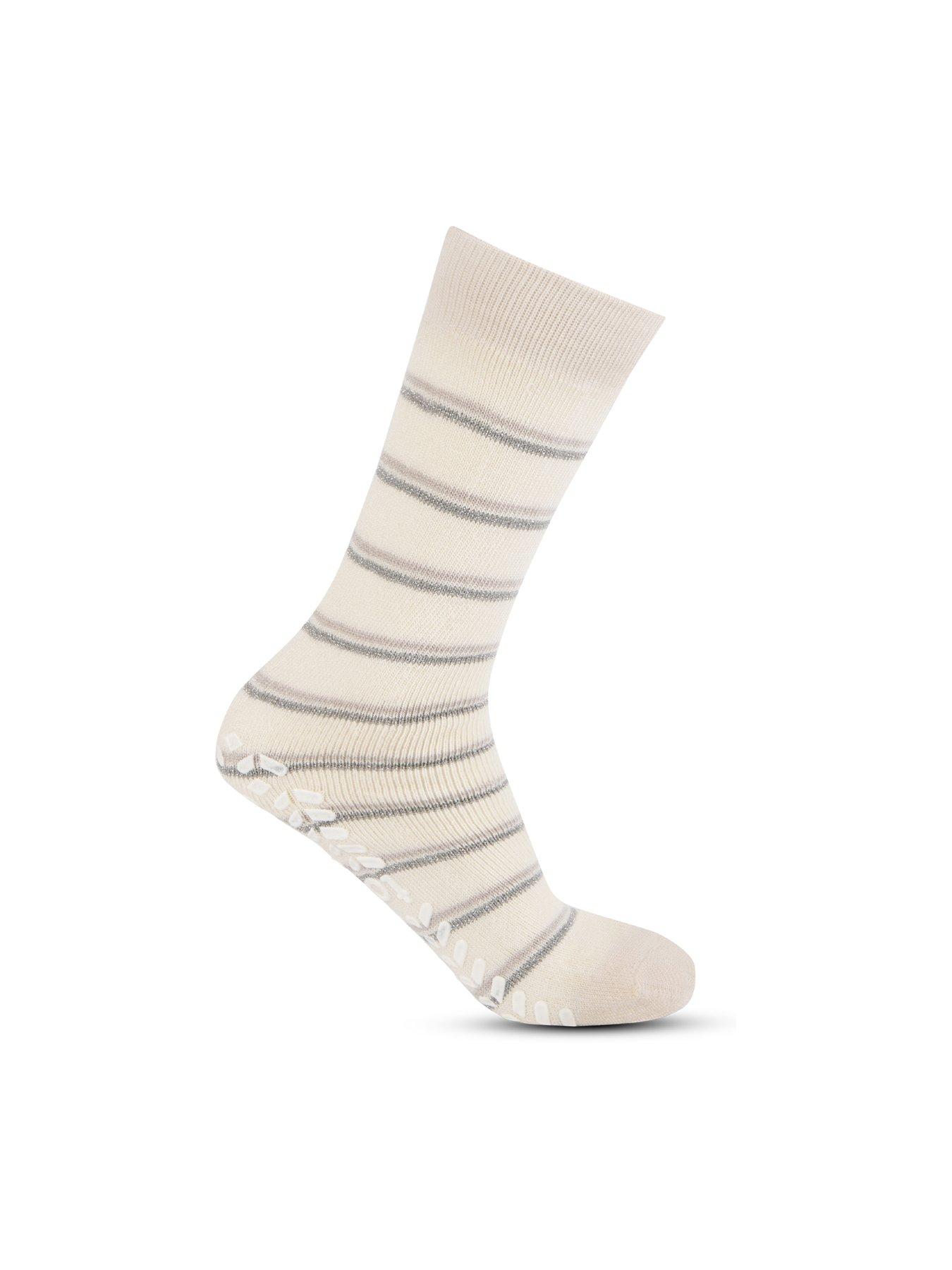 Image 5 of 6 of TOTES 2pack Original Fairisle &amp; Plain Slipper Socks - Fairisle/plain - Multi