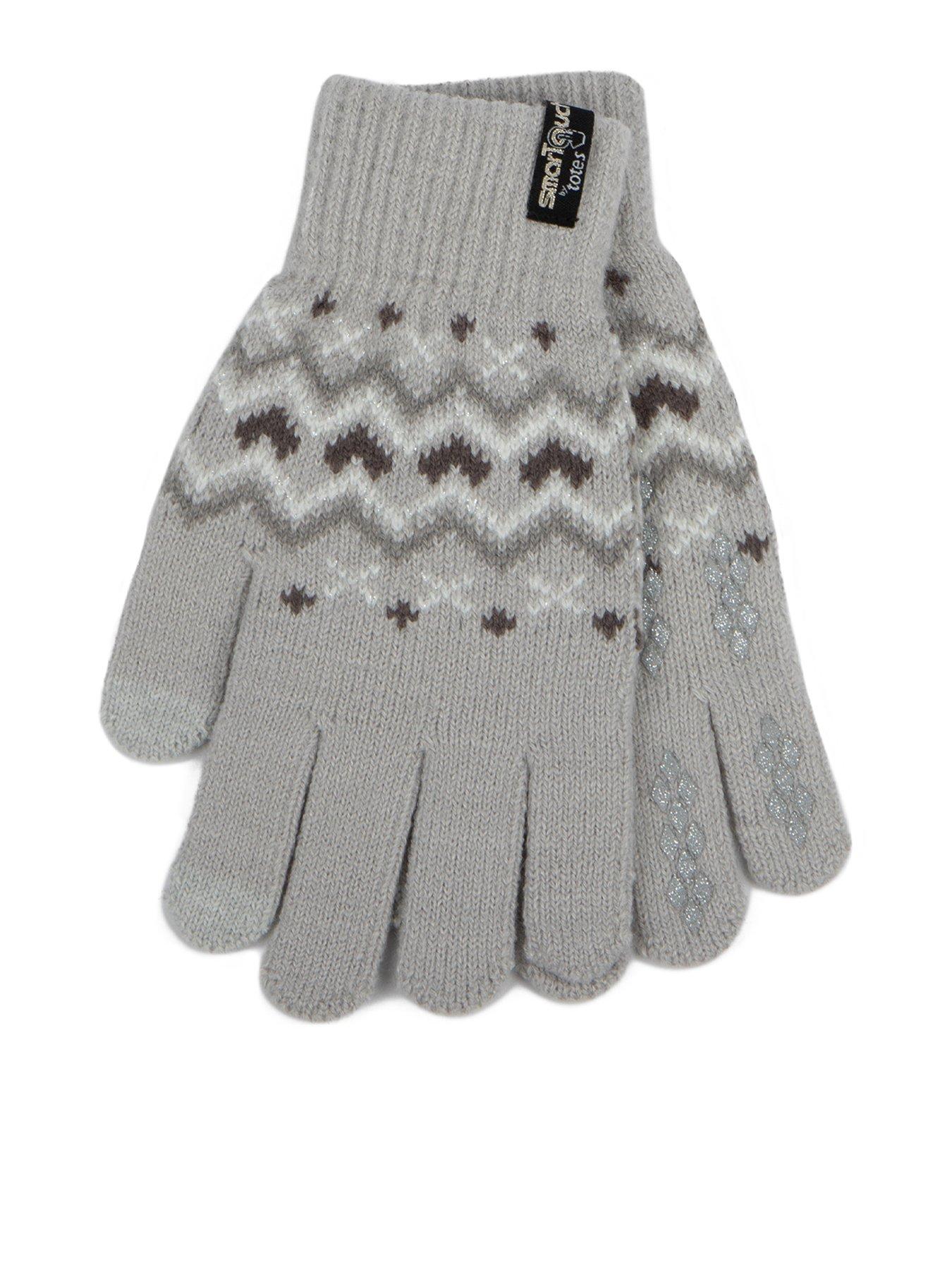 undefined Stretch Knitted ST Gloves - Grey