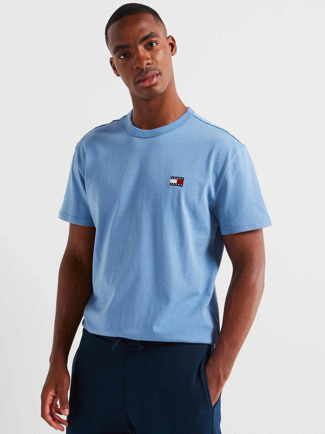 undefined Regular Fit Left Chest Badge T-Shirt - Blue