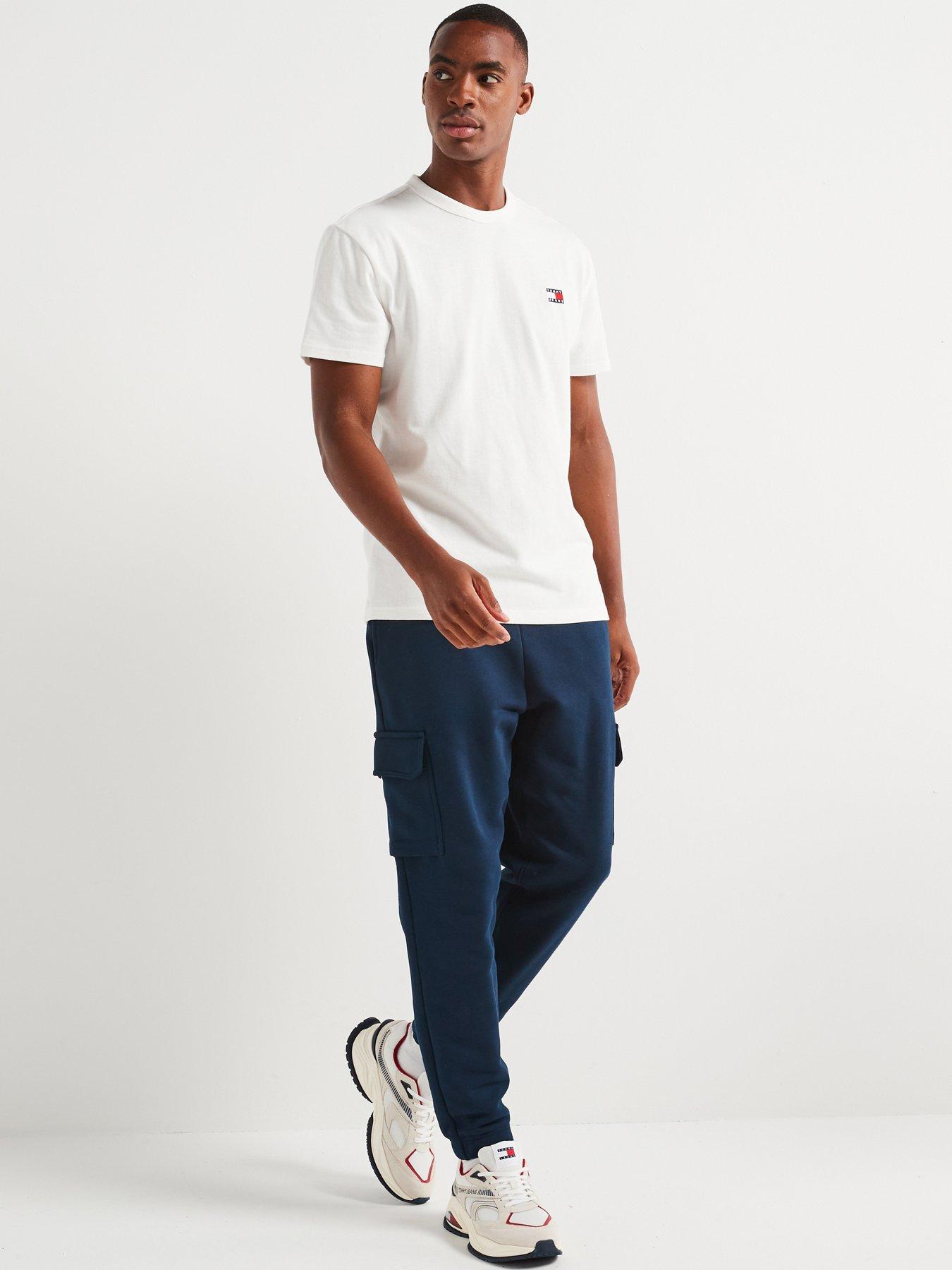 Image 3 of 4 of Tommy Jeans Regular Fit Left Chest Badge T-Shirt - Off White
