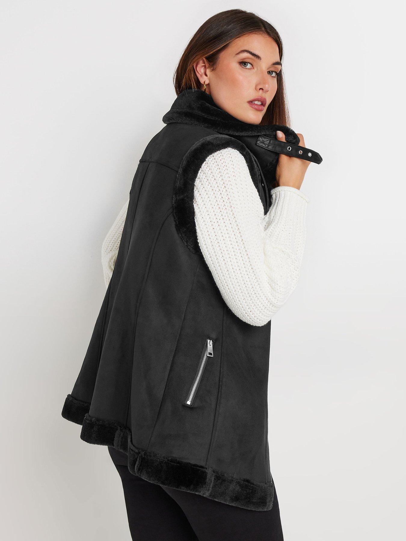 Image 2 of 4 of Long Tall Sally Tall Aviator Gilet - Black