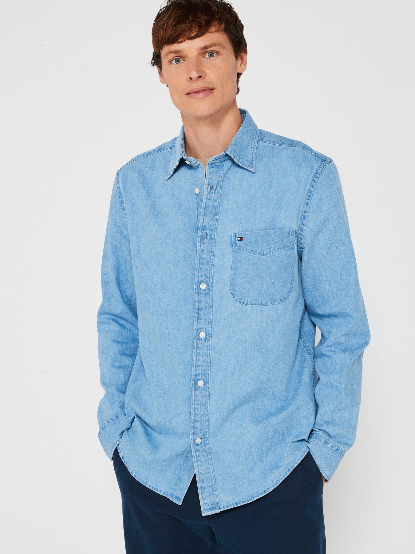 undefined Denim Regular Fit Shirt - Light Blue