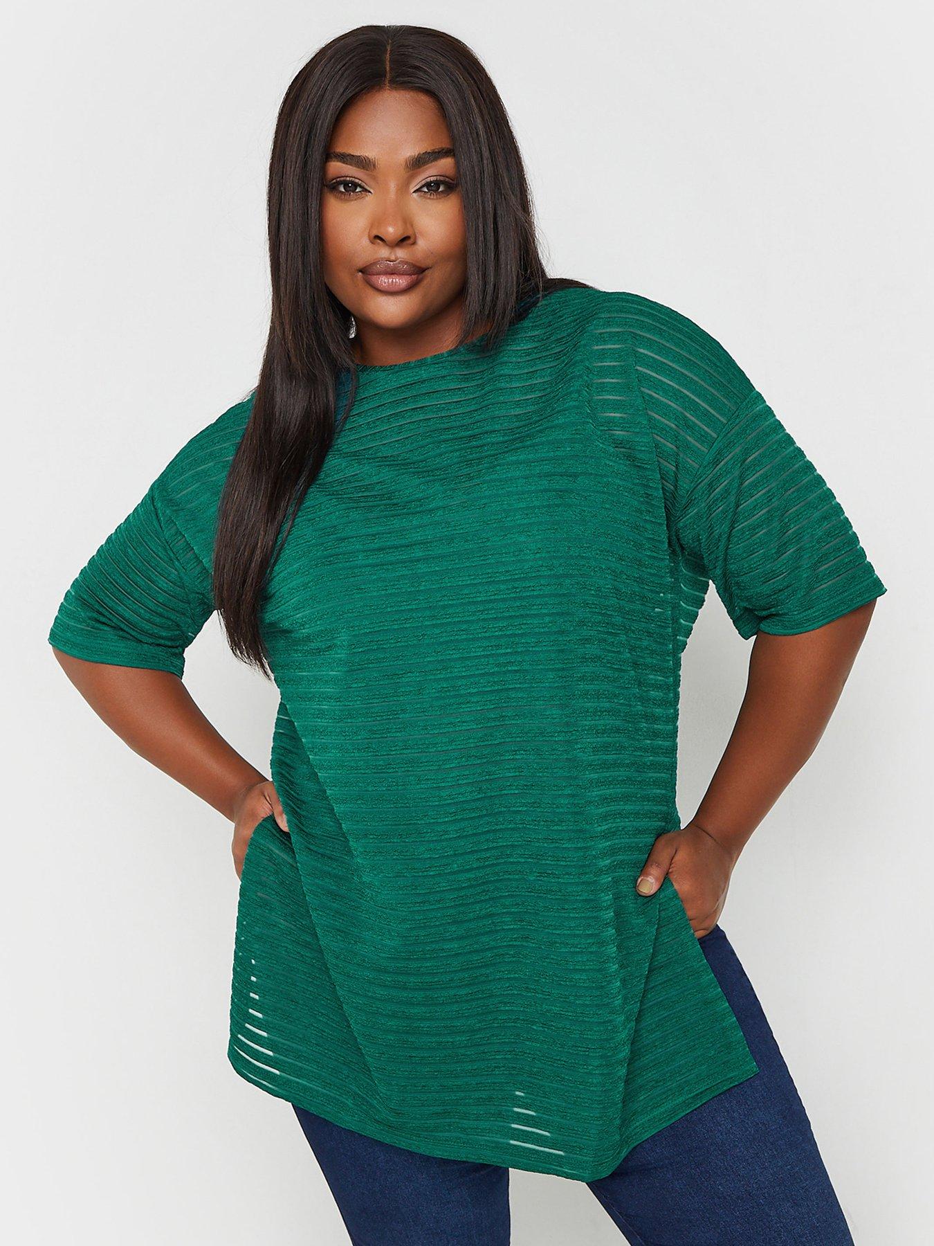 undefined Curve Structured T-shirt - Green