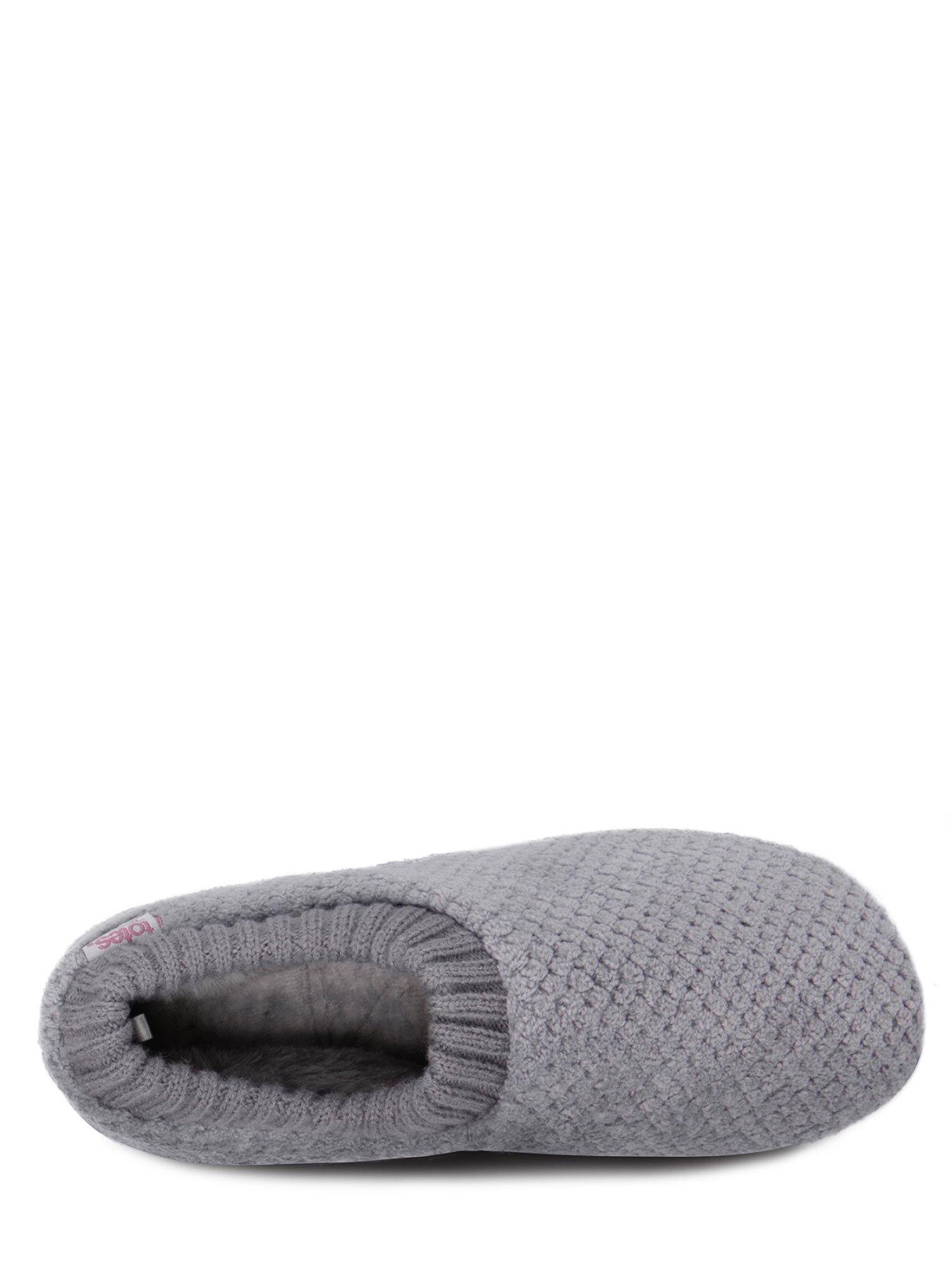 Image 3 of 5 of TOTES Isotoner Popcorn Full Back Bootie Slippers - Grey