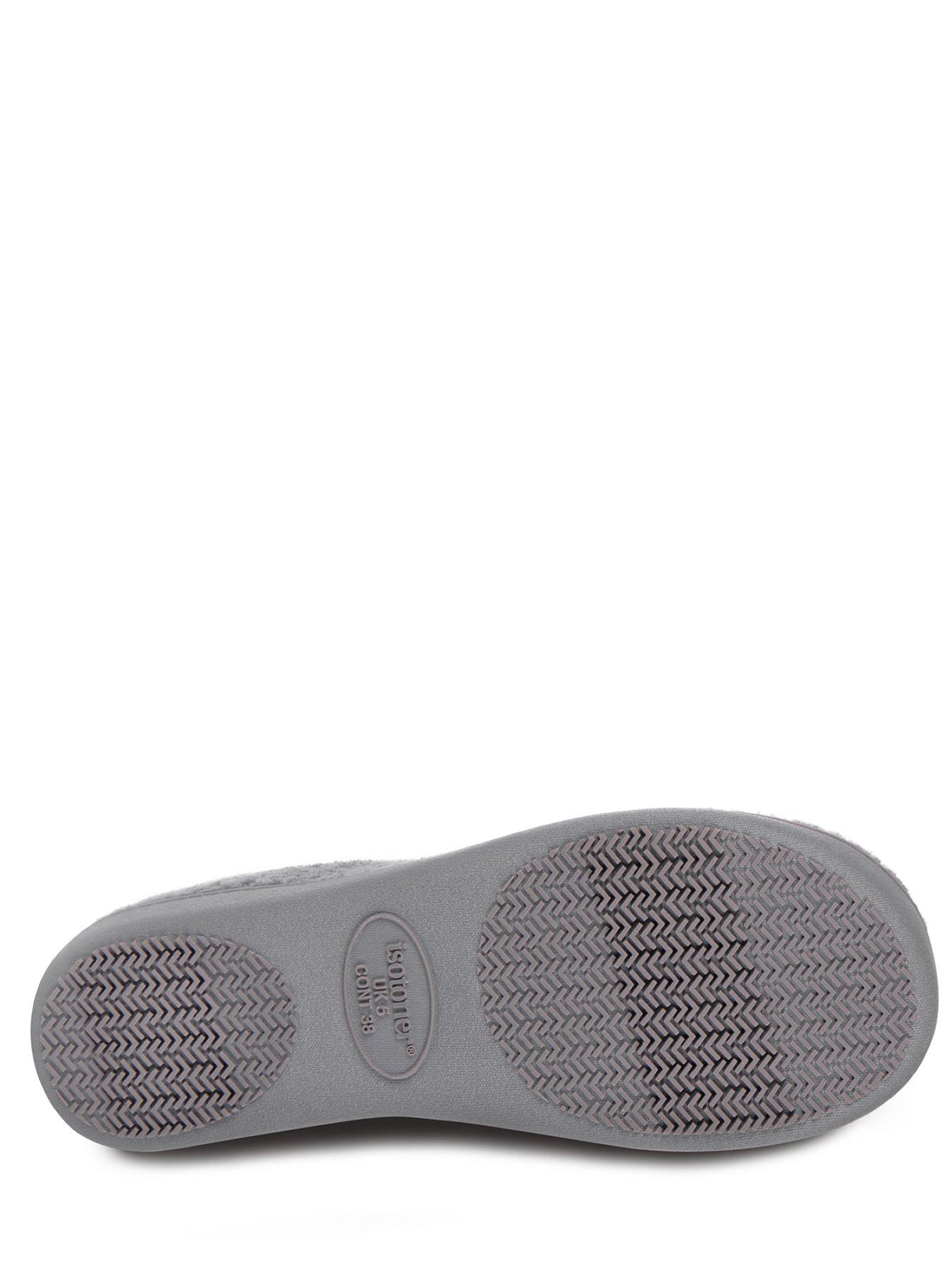 Image 4 of 5 of TOTES Isotoner Popcorn Full Back Bootie Slippers - Grey