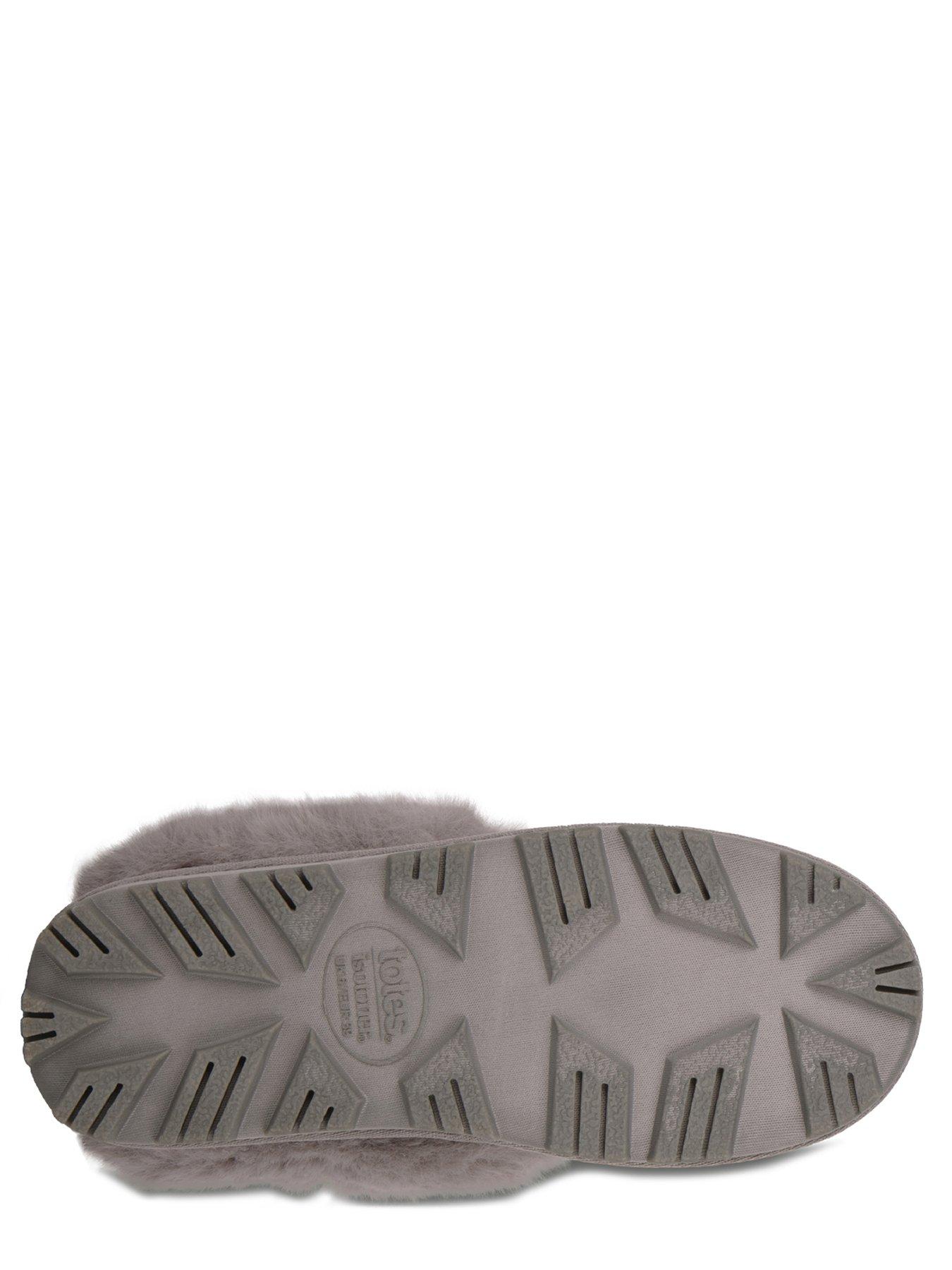 Image 4 of 5 of TOTES Isotoner Real Suede Bootie Slippers - Grey