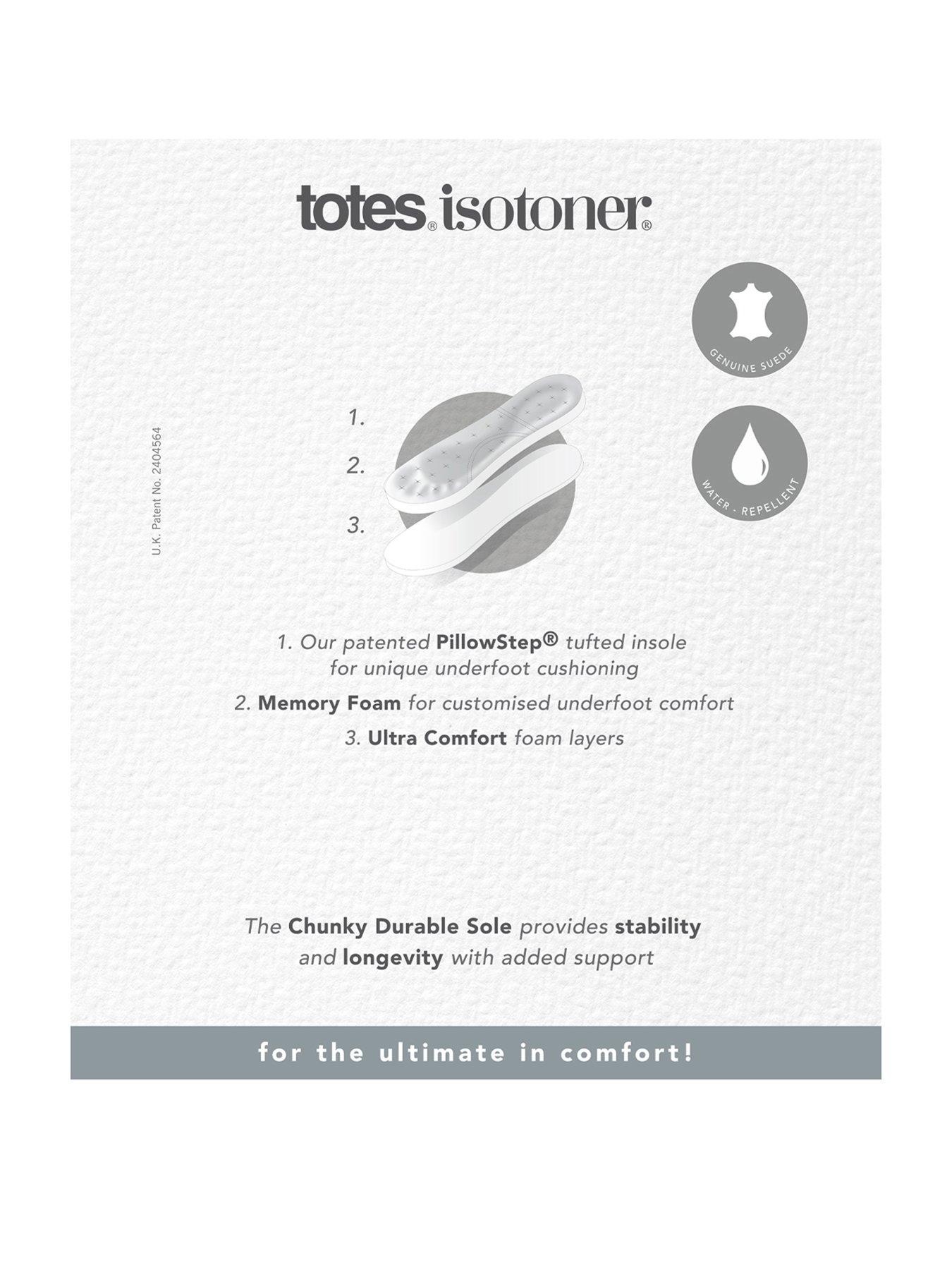Image 5 of 5 of TOTES Isotoner Real Suede Bootie Slippers - Grey