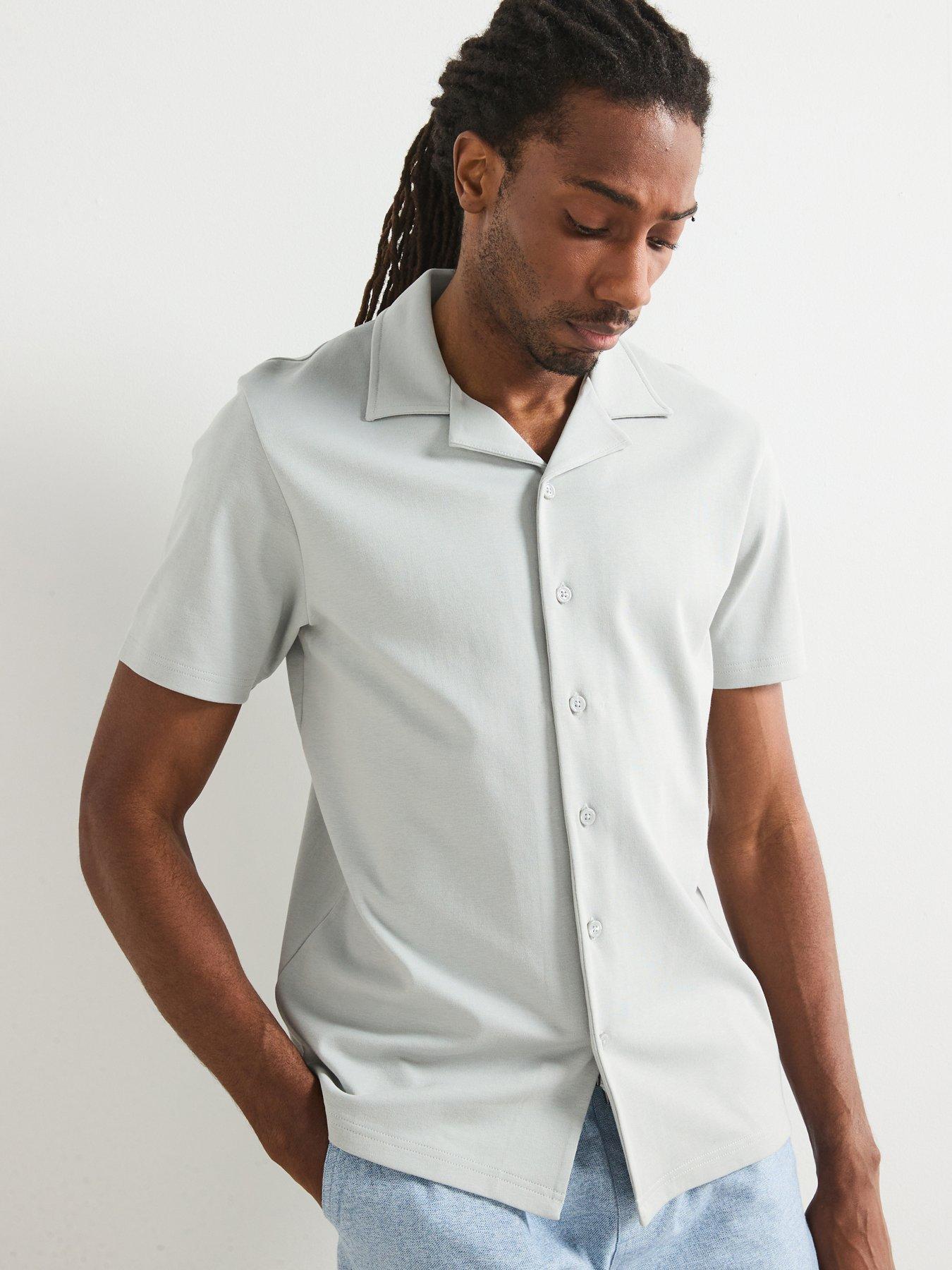 undefined Interlock Jersey Shirt - Light Grey