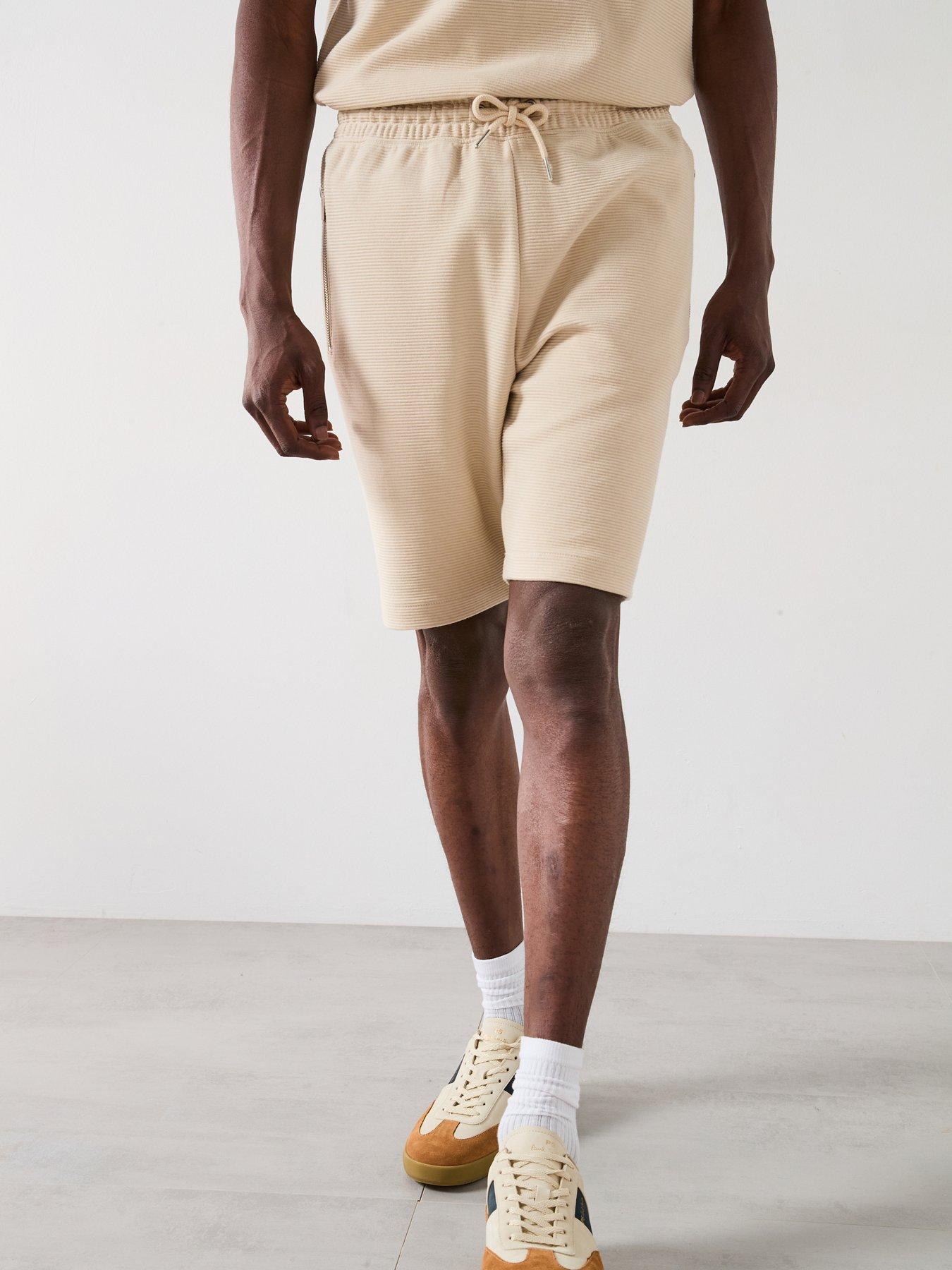 undefined Textured Ottoman Shorts - Natural