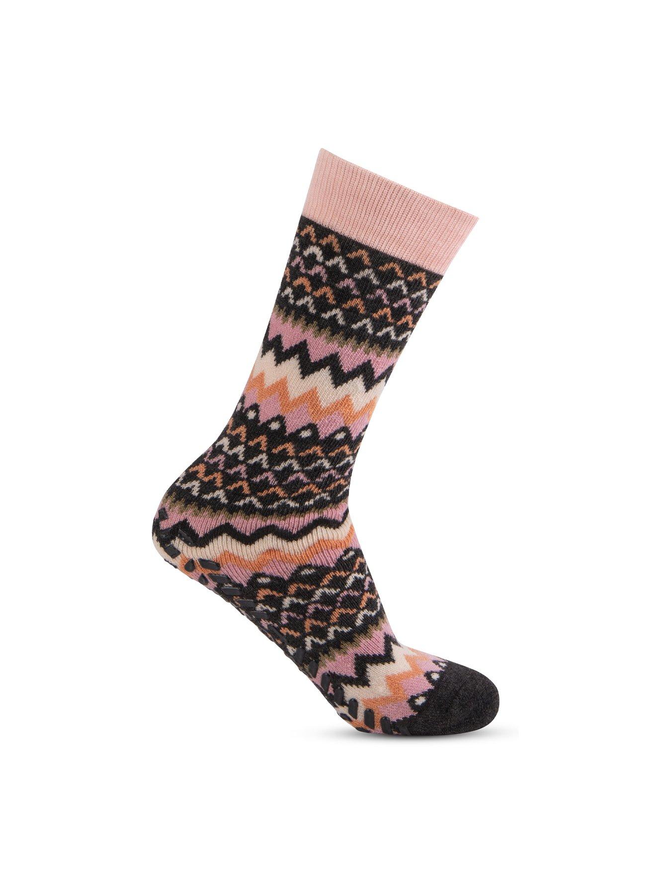 Image 4 of 6 of TOTES 2pack Original Rabbit/fairisle Slipper Socks - Rabbit/fairisle - Multi