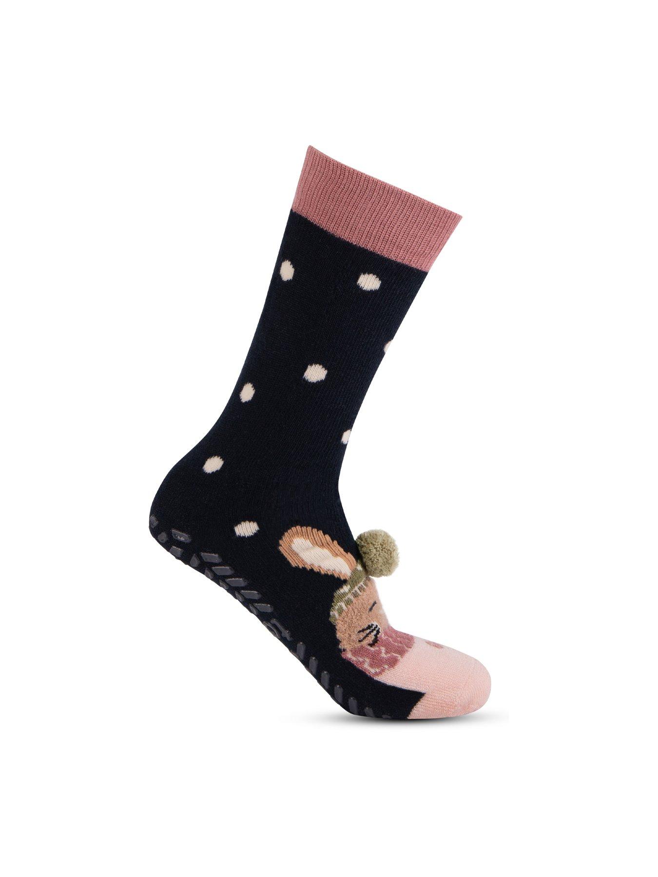 Image 5 of 6 of TOTES 2pack Original Rabbit/fairisle Slipper Socks - Rabbit/fairisle - Multi