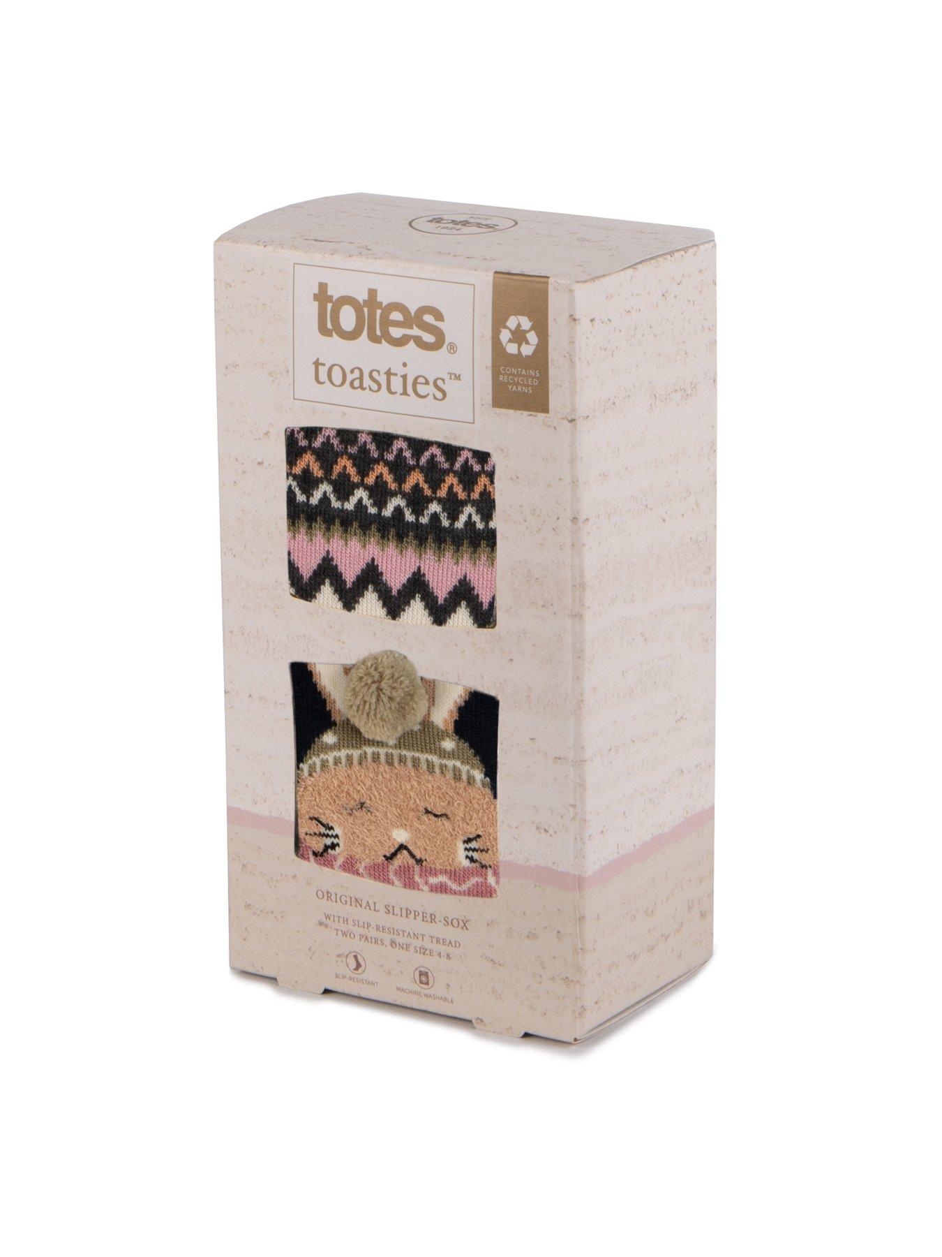 Image 6 of 6 of TOTES 2pack Original Rabbit/fairisle Slipper Socks - Rabbit/fairisle - Multi