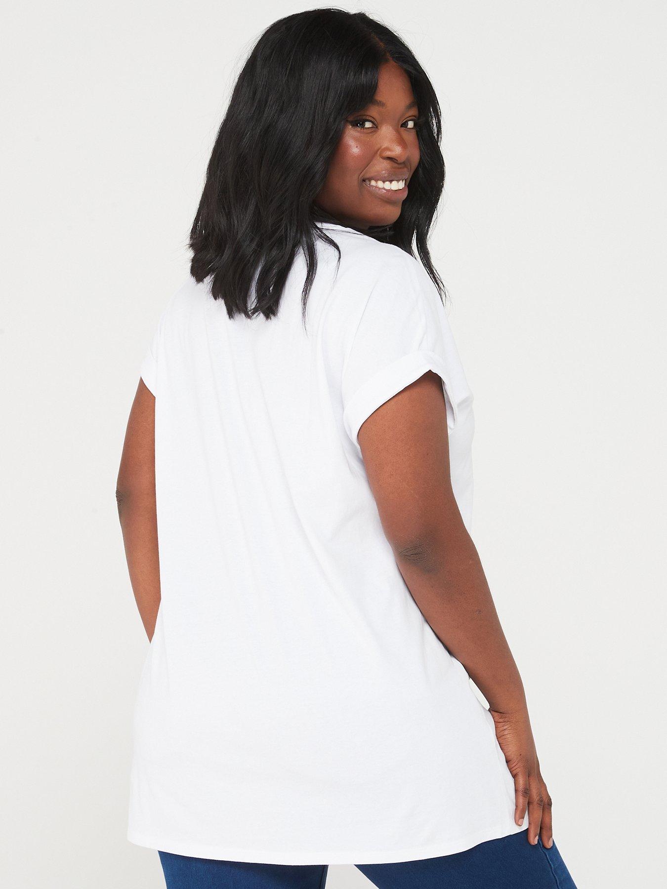 Image 2 of 6 of V by Very Curve V Neck Pocket Tee