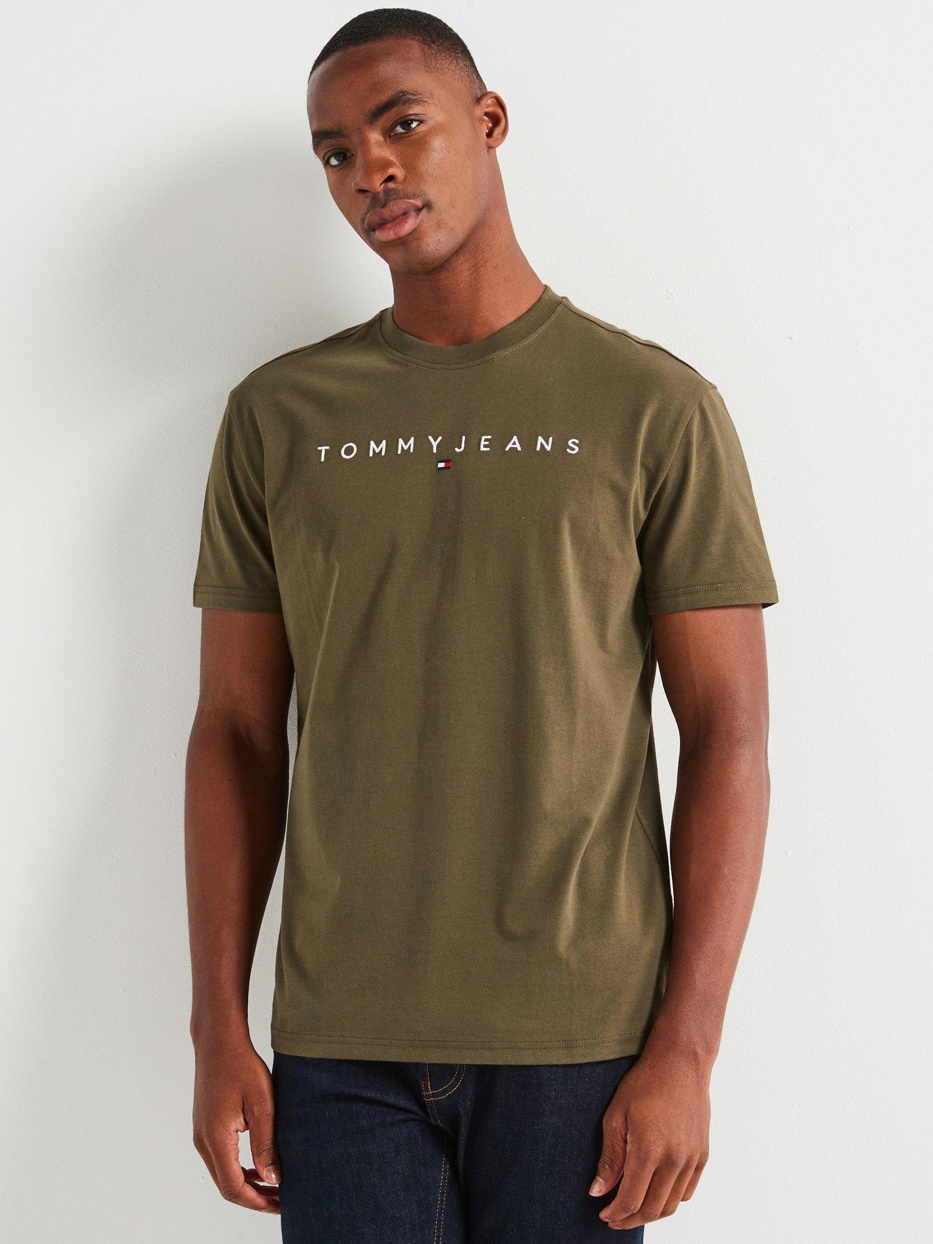 undefined Regular Fit Linear Logo T-Shirt - Green