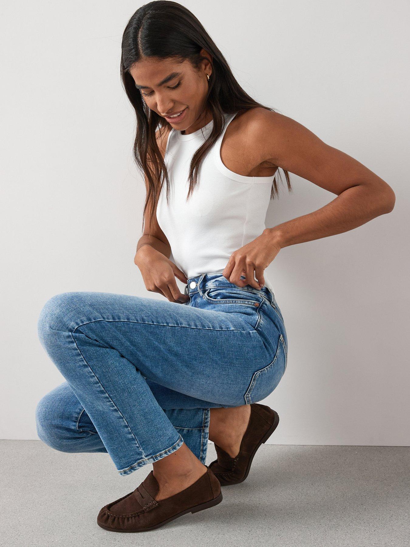 The Very Collection Authentic Straight Leg Jeans - Mid Wash