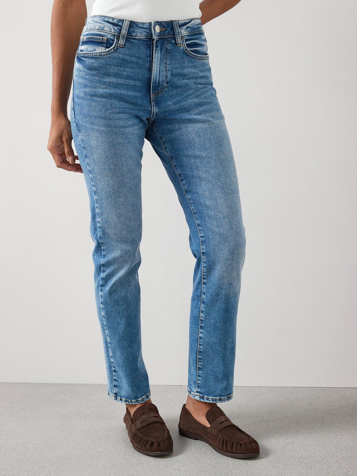 Image 6 of 7 of The Very Collection Authentic Straight Leg Jeans - Mid Wash
