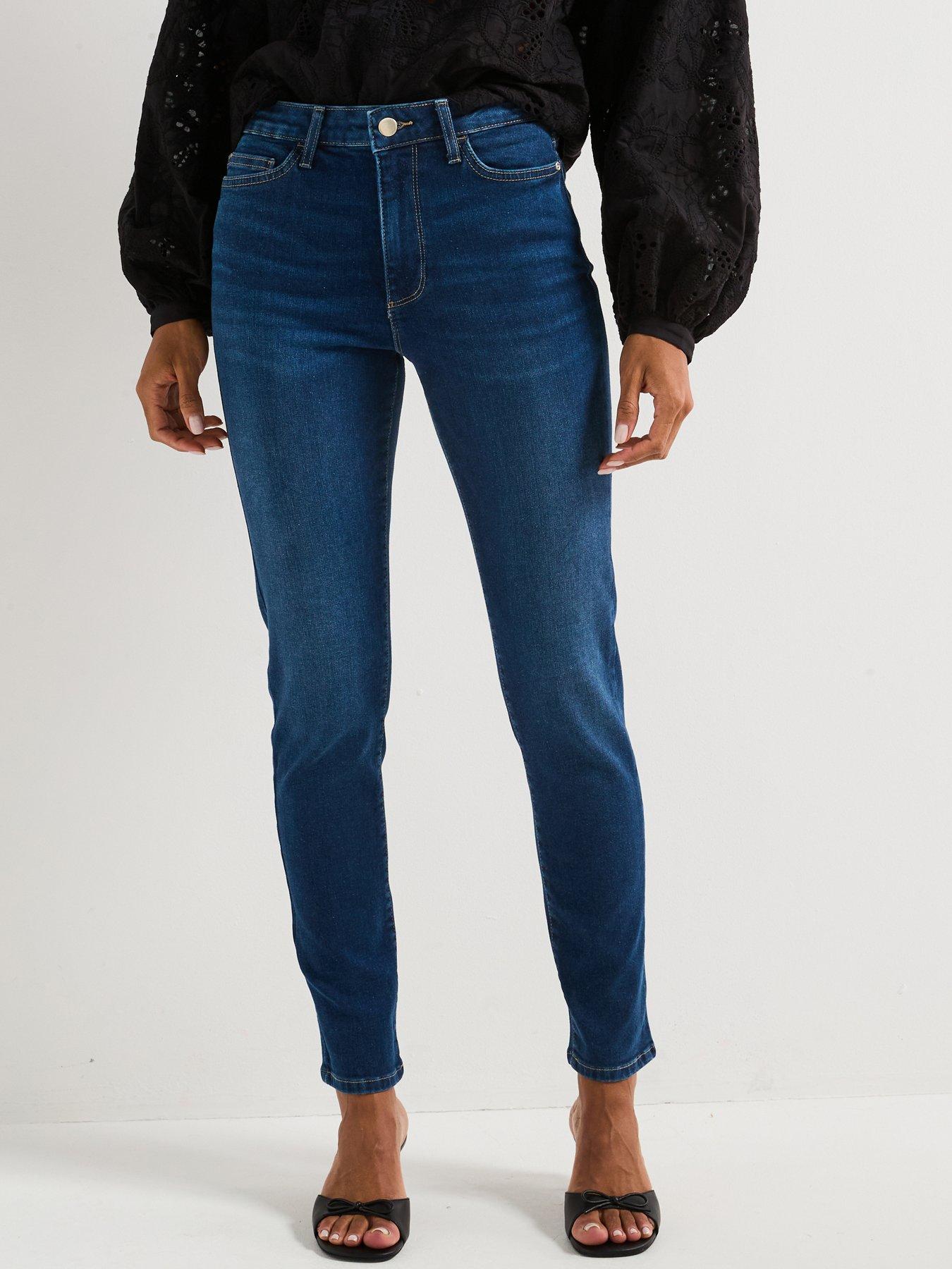 undefined Relaxed Skinny Jeans - Dark Wash
