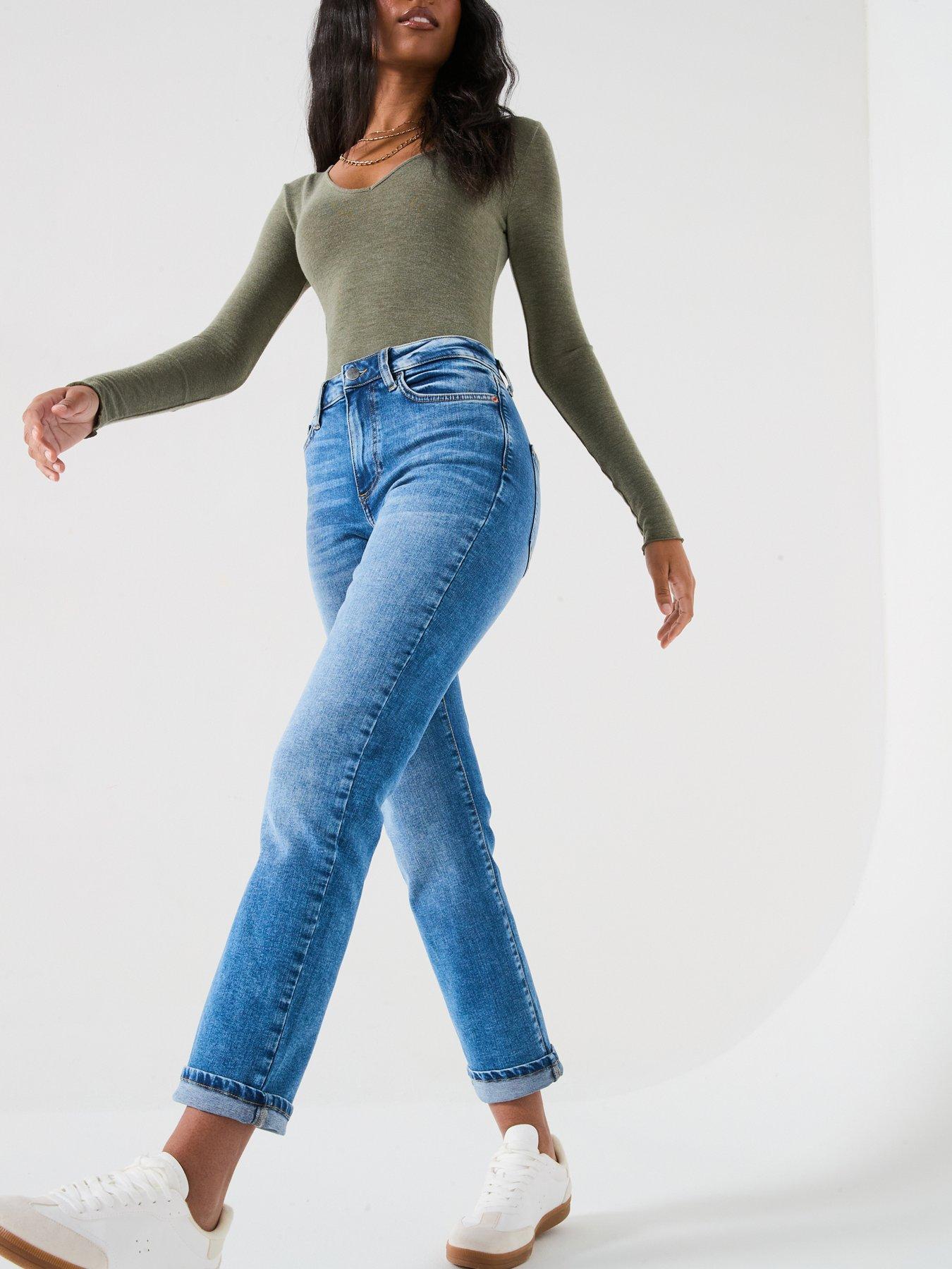 the-very-collection-short-authentic-straight-leg-jeans-midi-wash