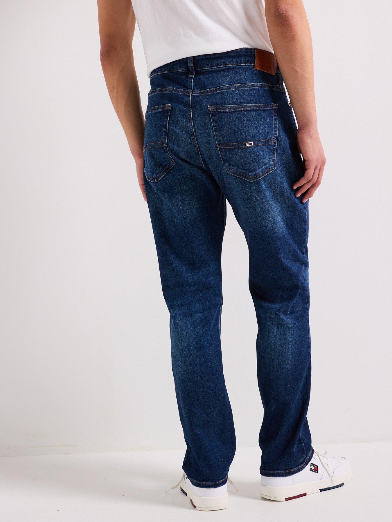 Image 2 of 4 of Tommy Jeans Ryan Straight Fit Stretch Jeans - Dark Wash