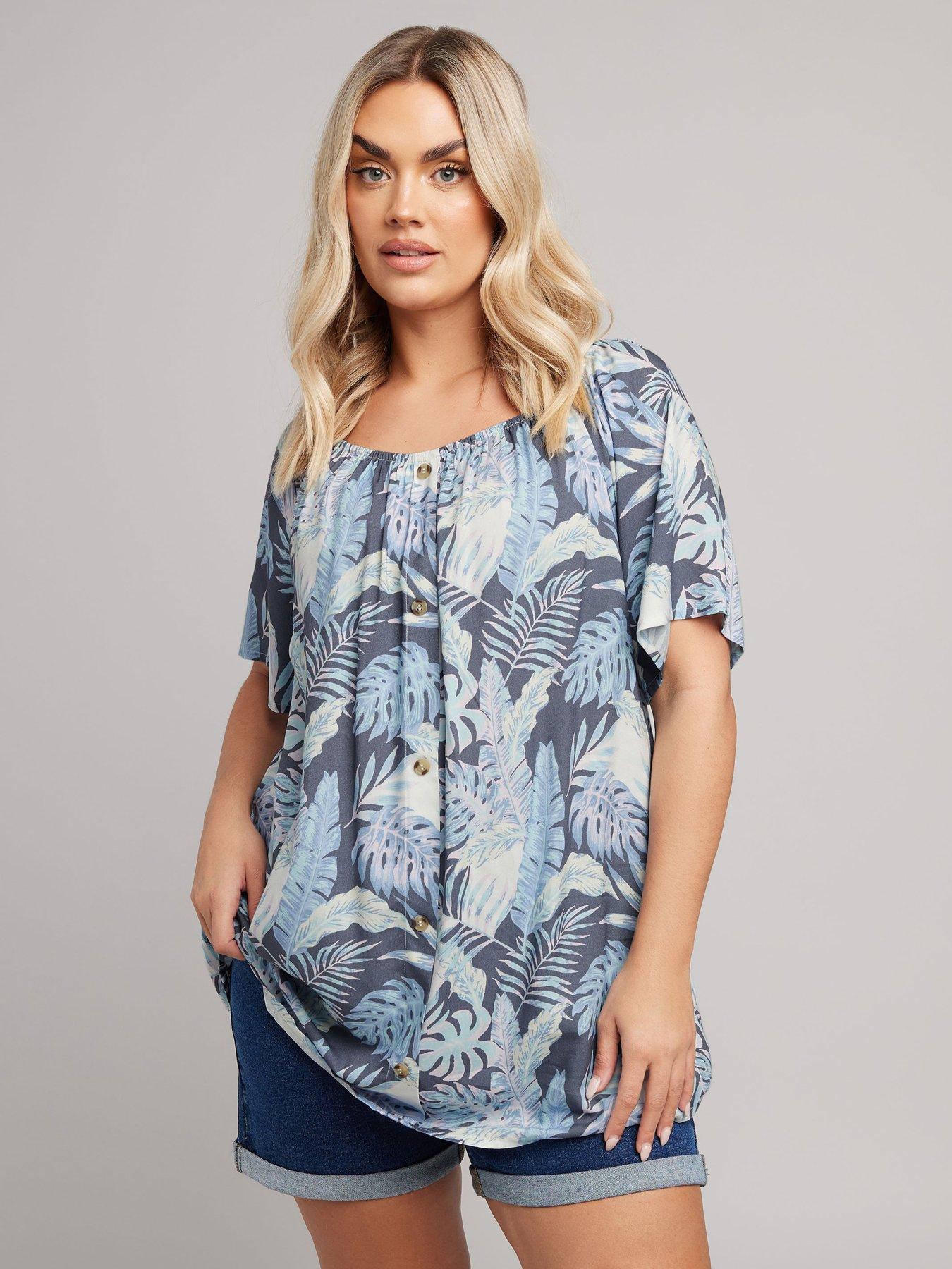 undefined Curve Placket Gypsy Top