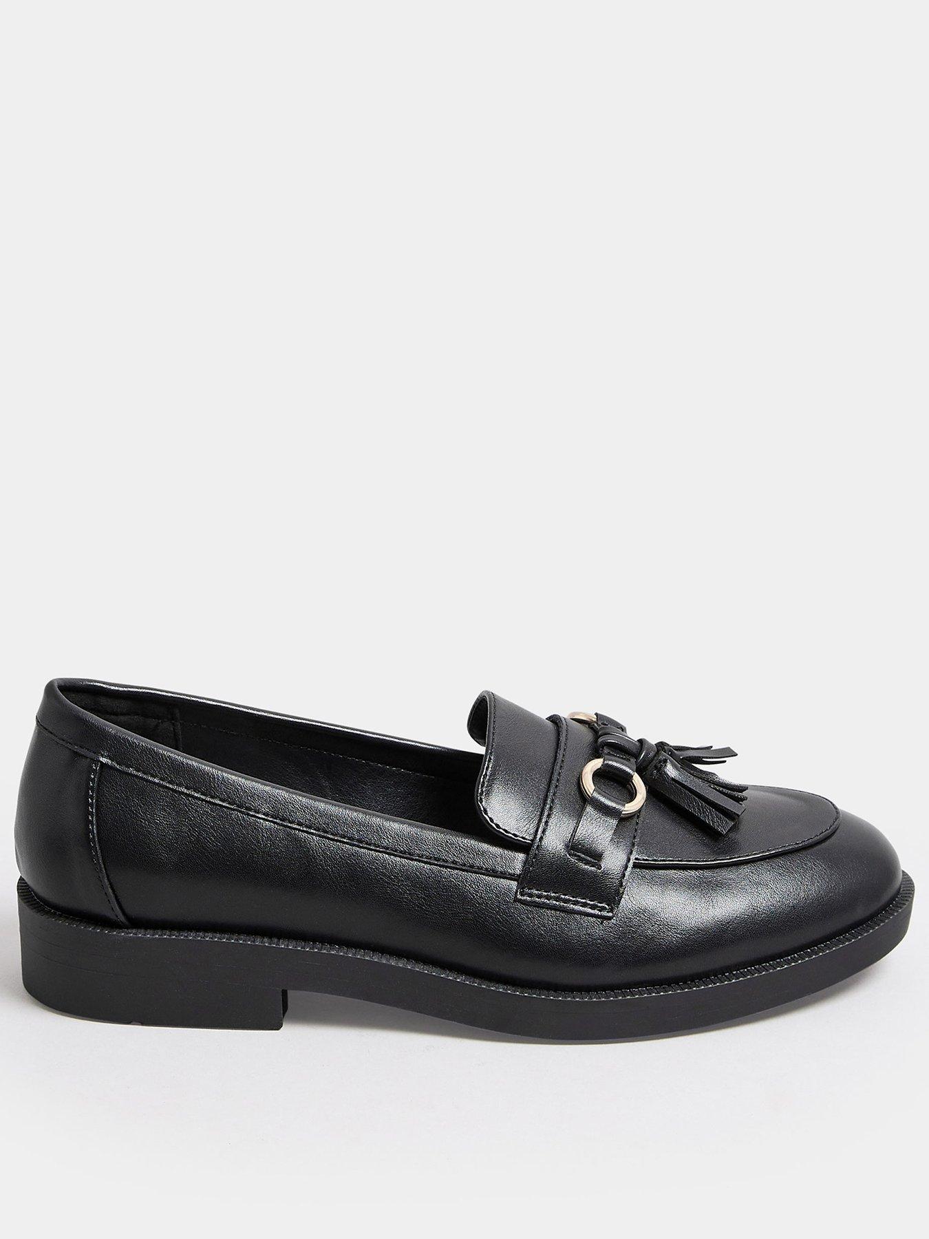 Yours Extra Wide Fit Chunky Diamante Loafer Black Very