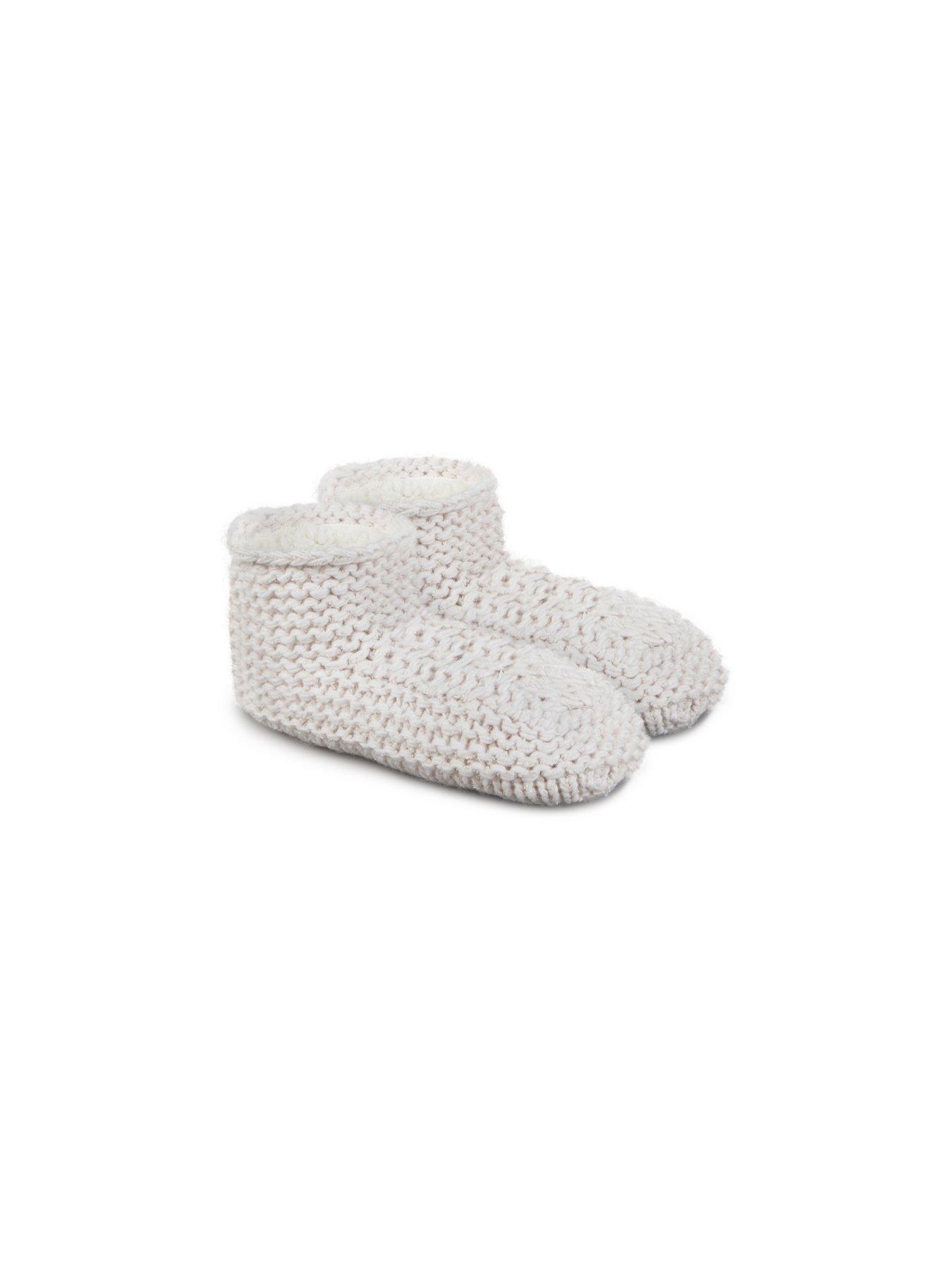 undefined Chunky Knitted Booties - Cream