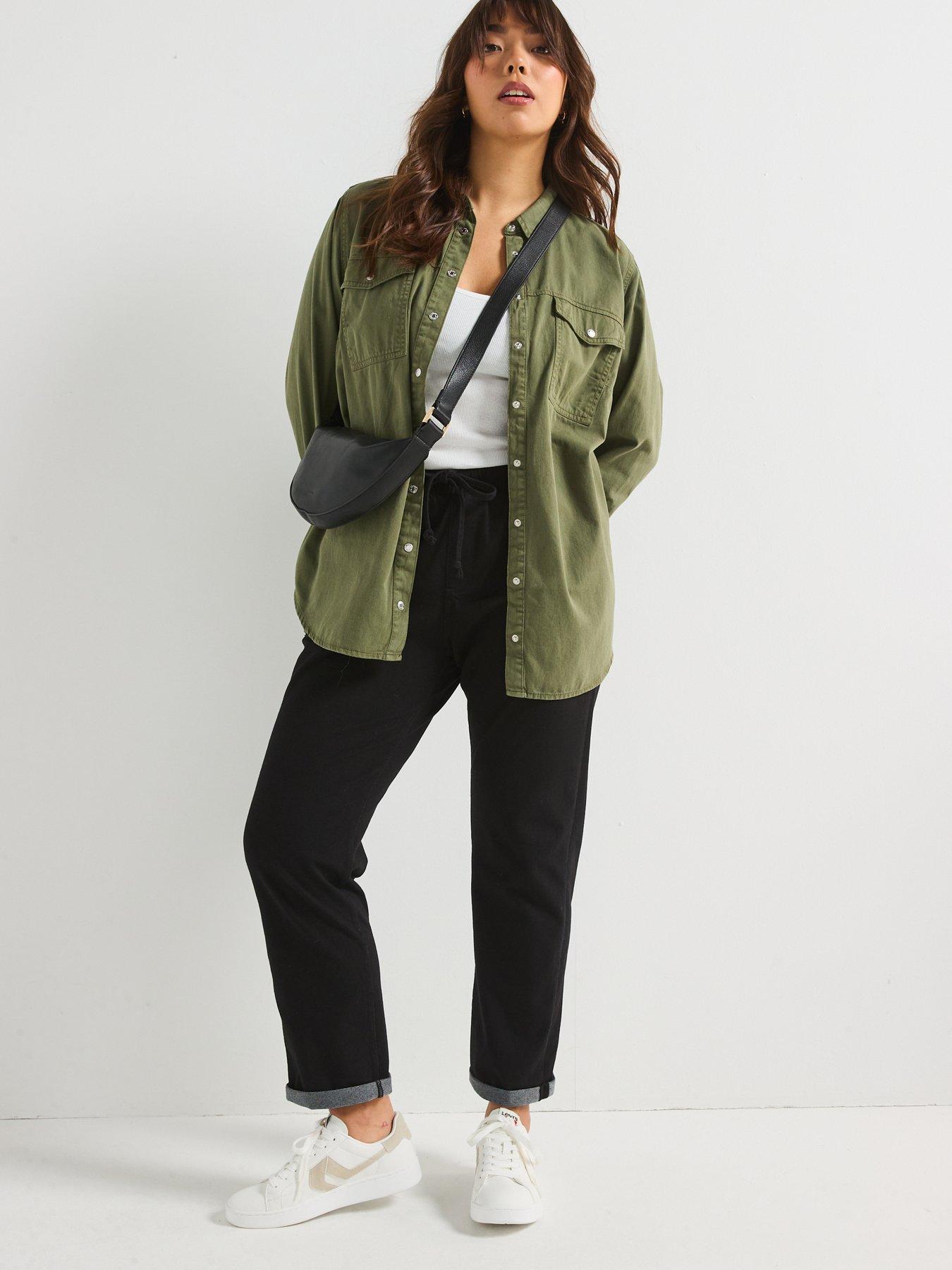 Image 3 of 6 of V by Very Curve Stretch Comfort Straight Leg Jean - Black