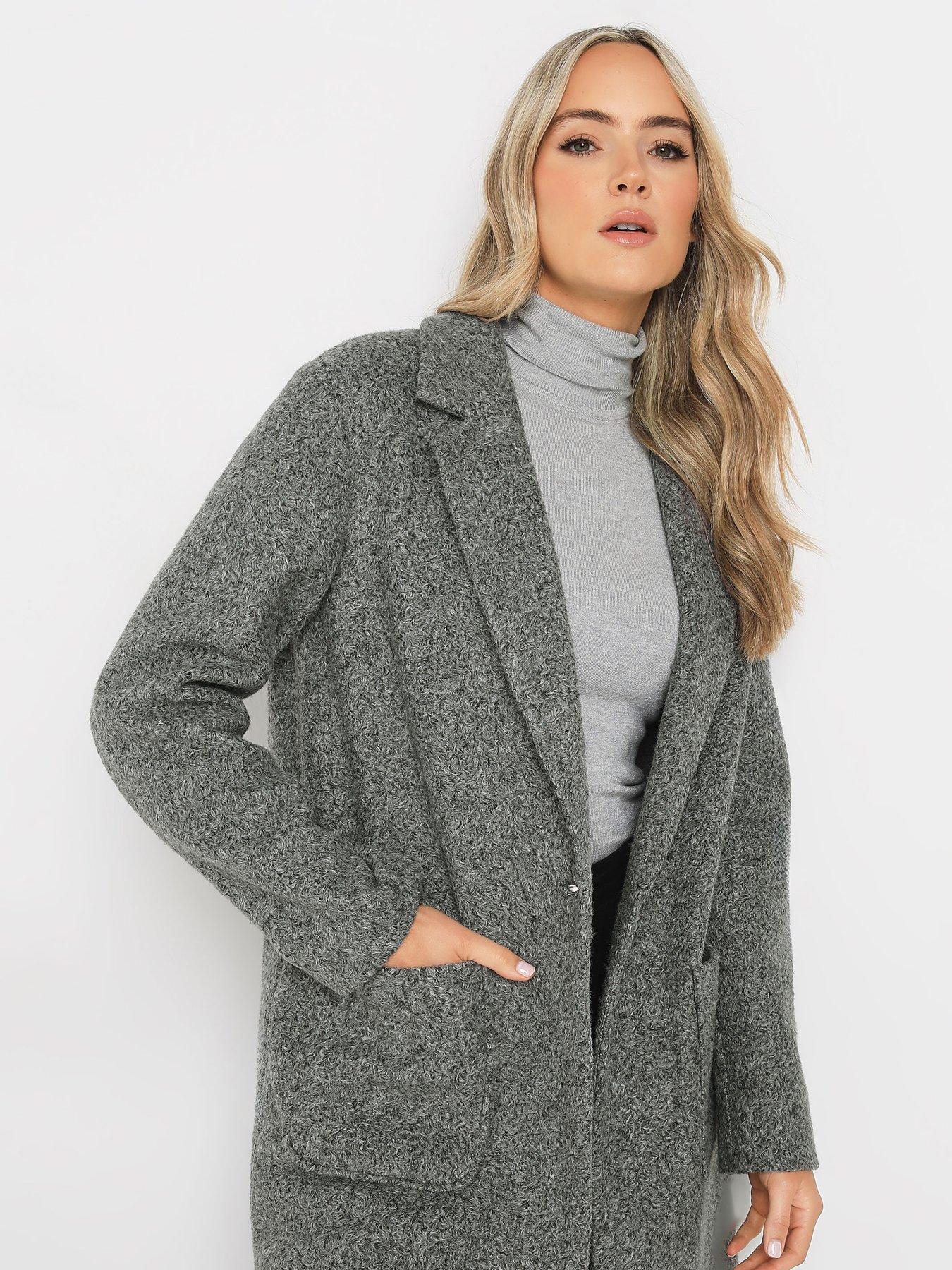 Image 4 of 4 of Long Tall Sally Tailored Coatigan - Grey