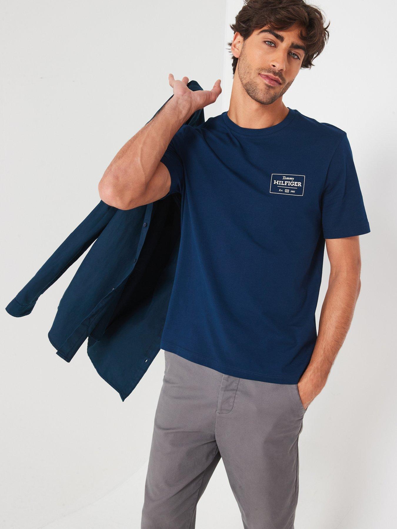 undefined Monotype Printed Label T-Shirt - Navy