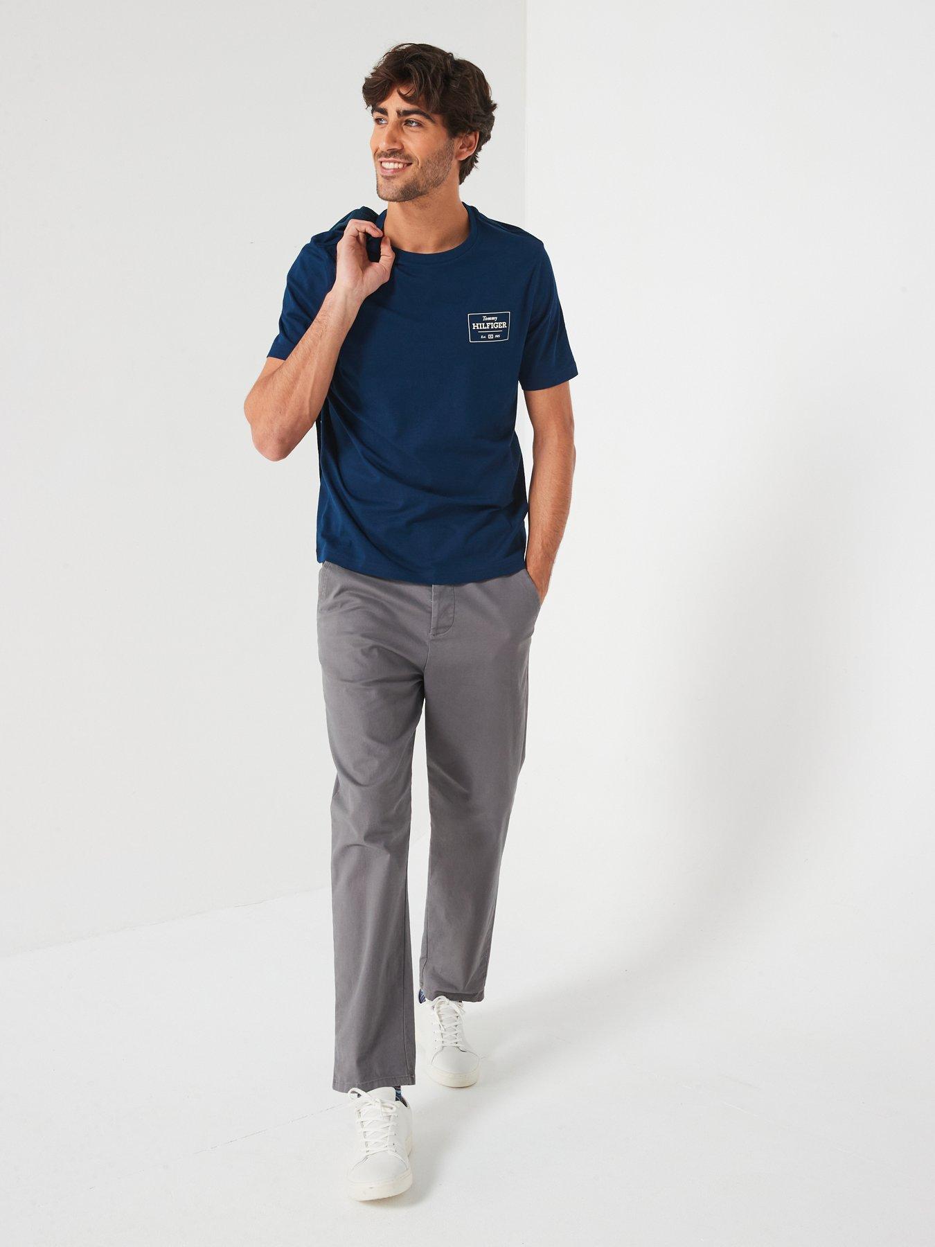 Image 3 of 4 of Tommy Hilfiger Monotype Printed Label T-Shirt - Navy