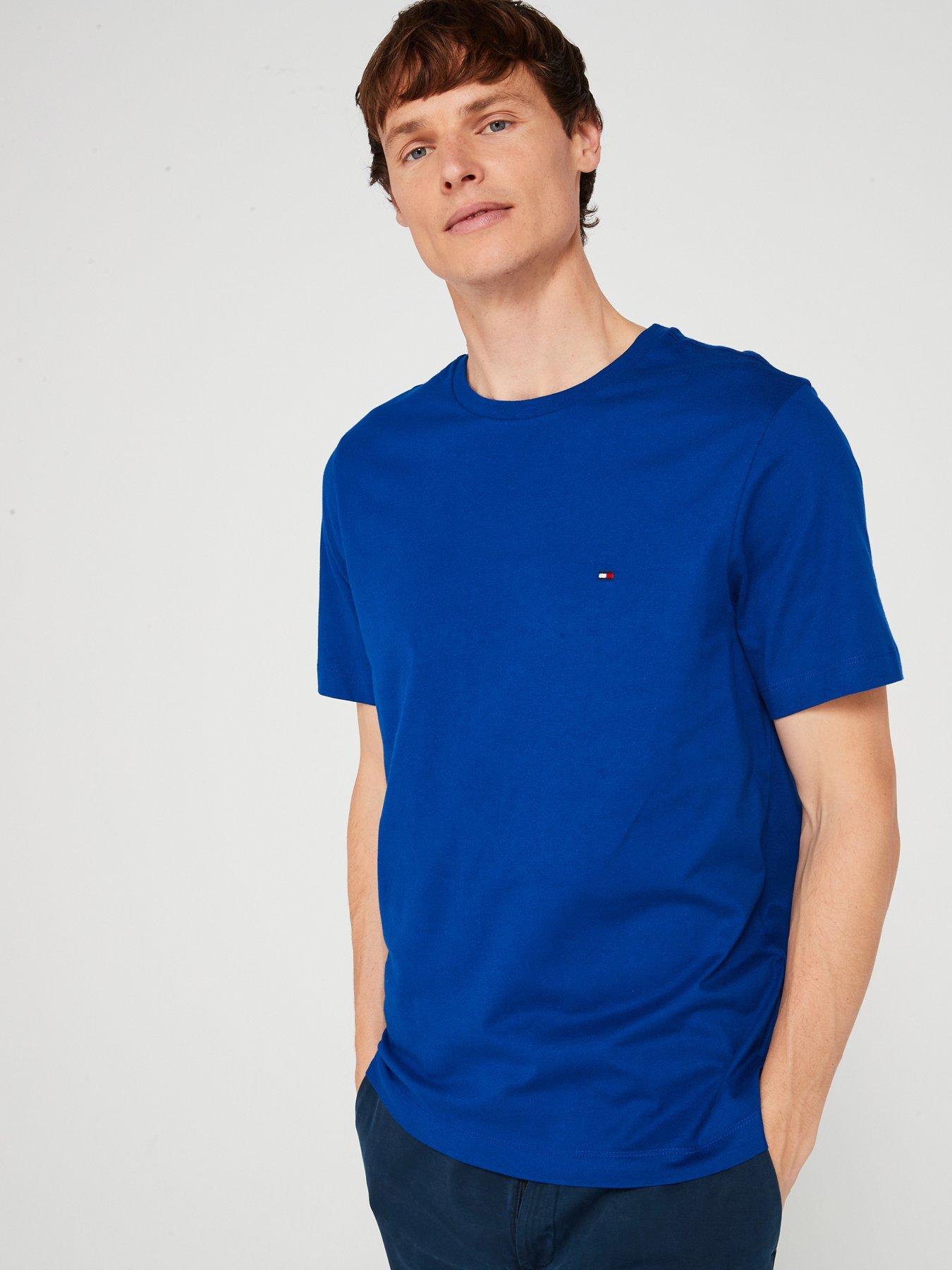undefined Regular Fit Essential Flag Logo T-Shirt - Bright Blue