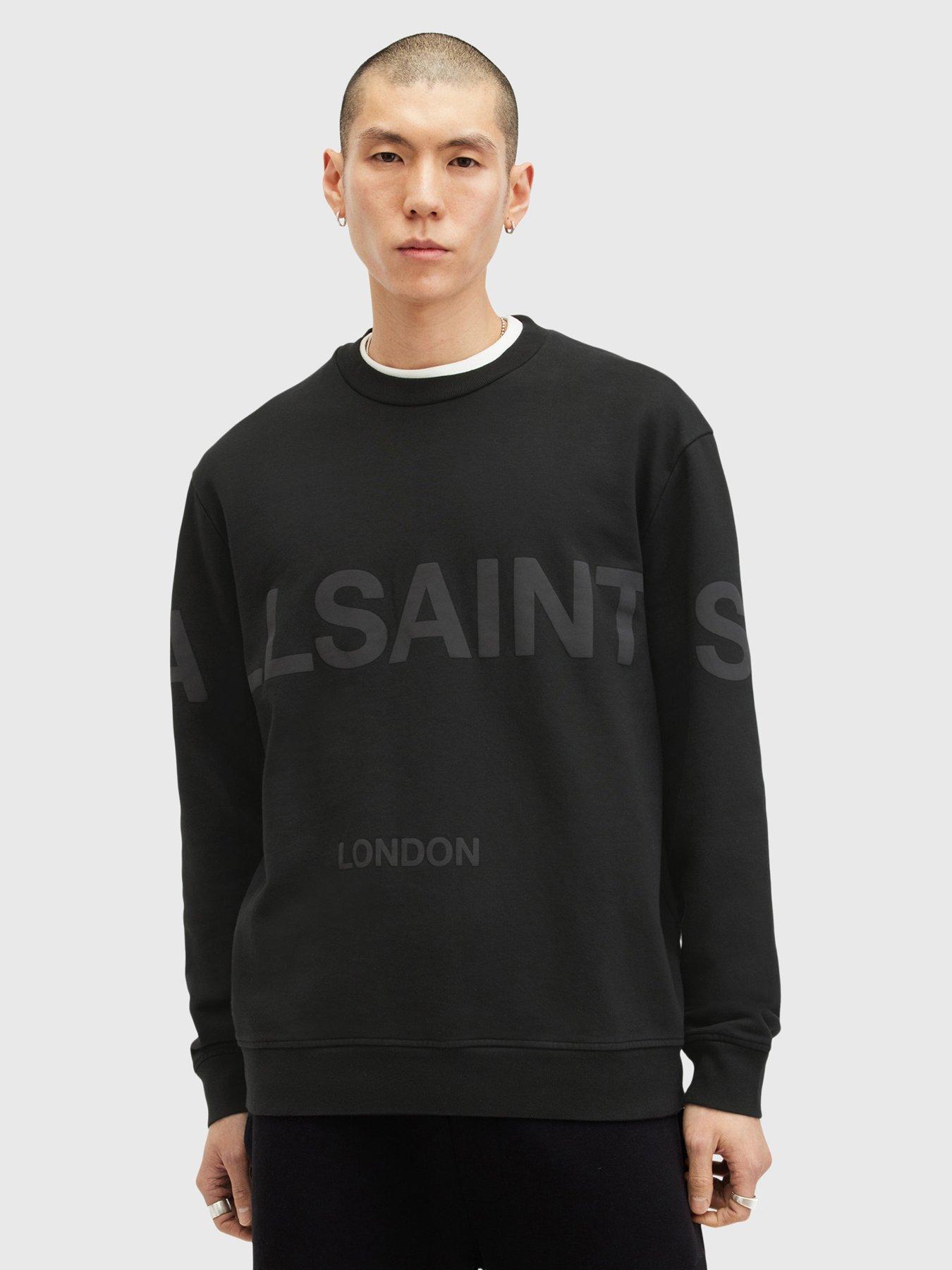 AllSaints Biggy Logo Print Relaxed Sweatshirt - Black