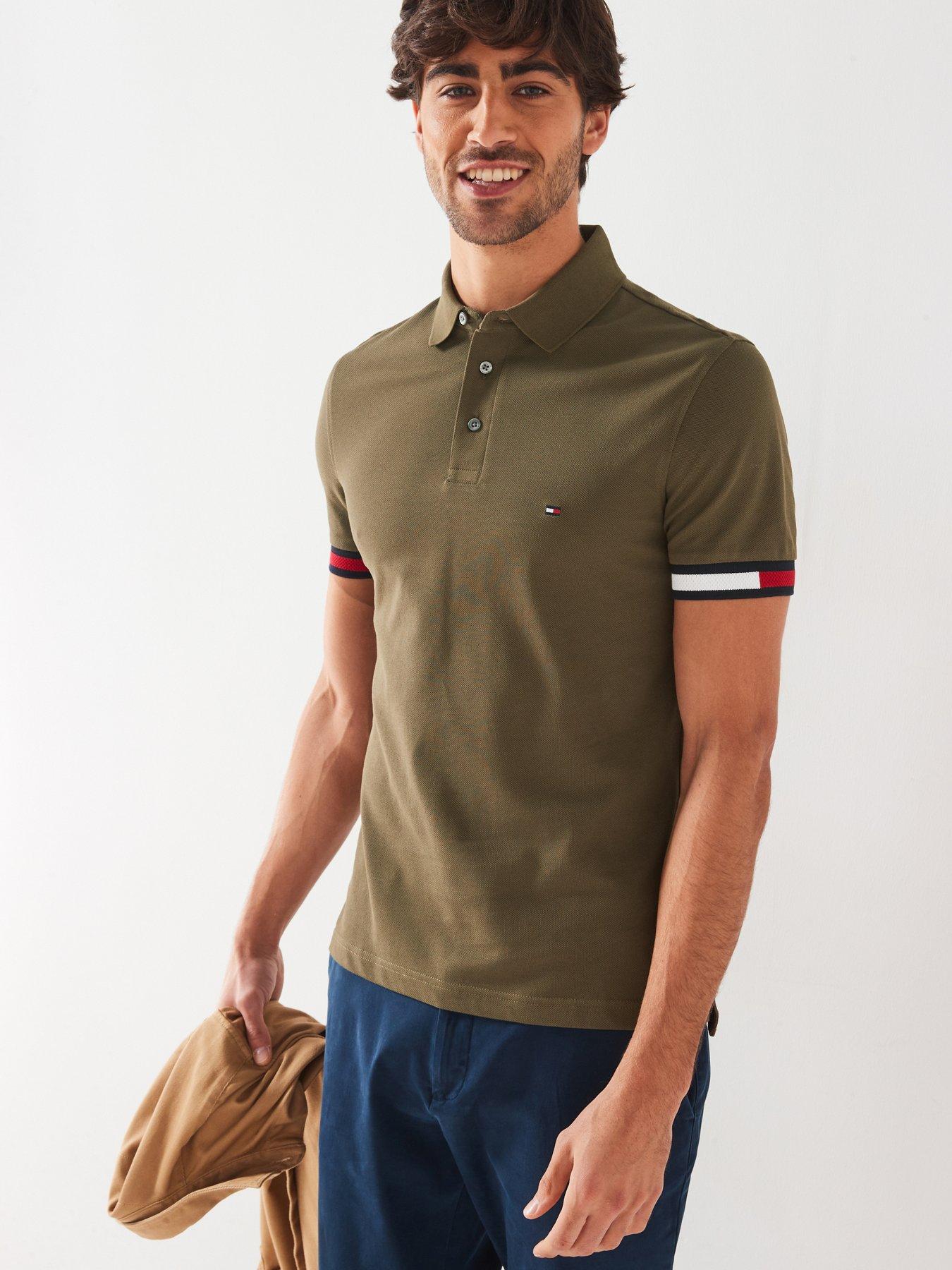 undefined Slim Fit Tipped Polo Shirt - Khaki