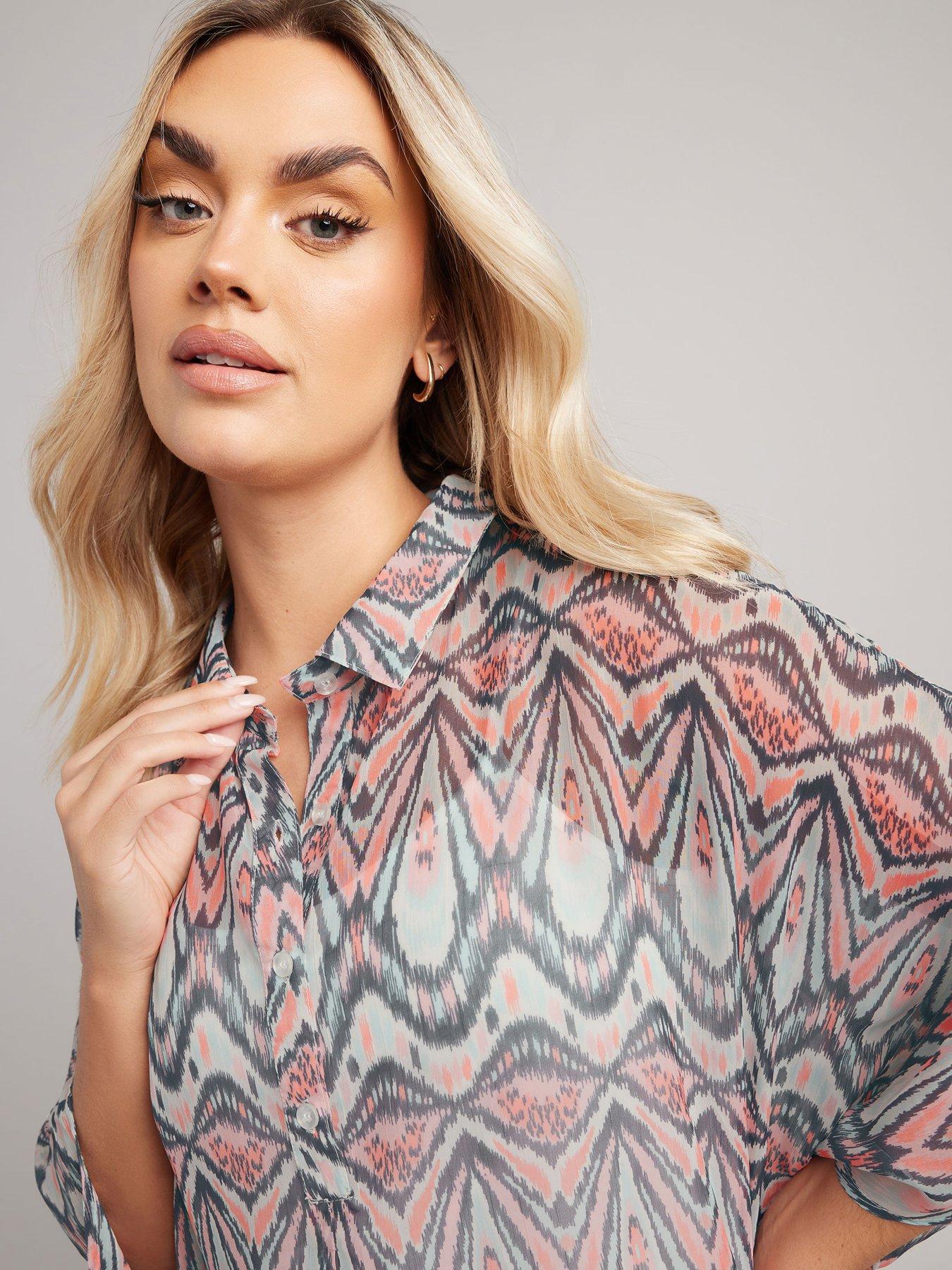 Image 4 of 4 of Yours Curve Over Head Sheer Shirt