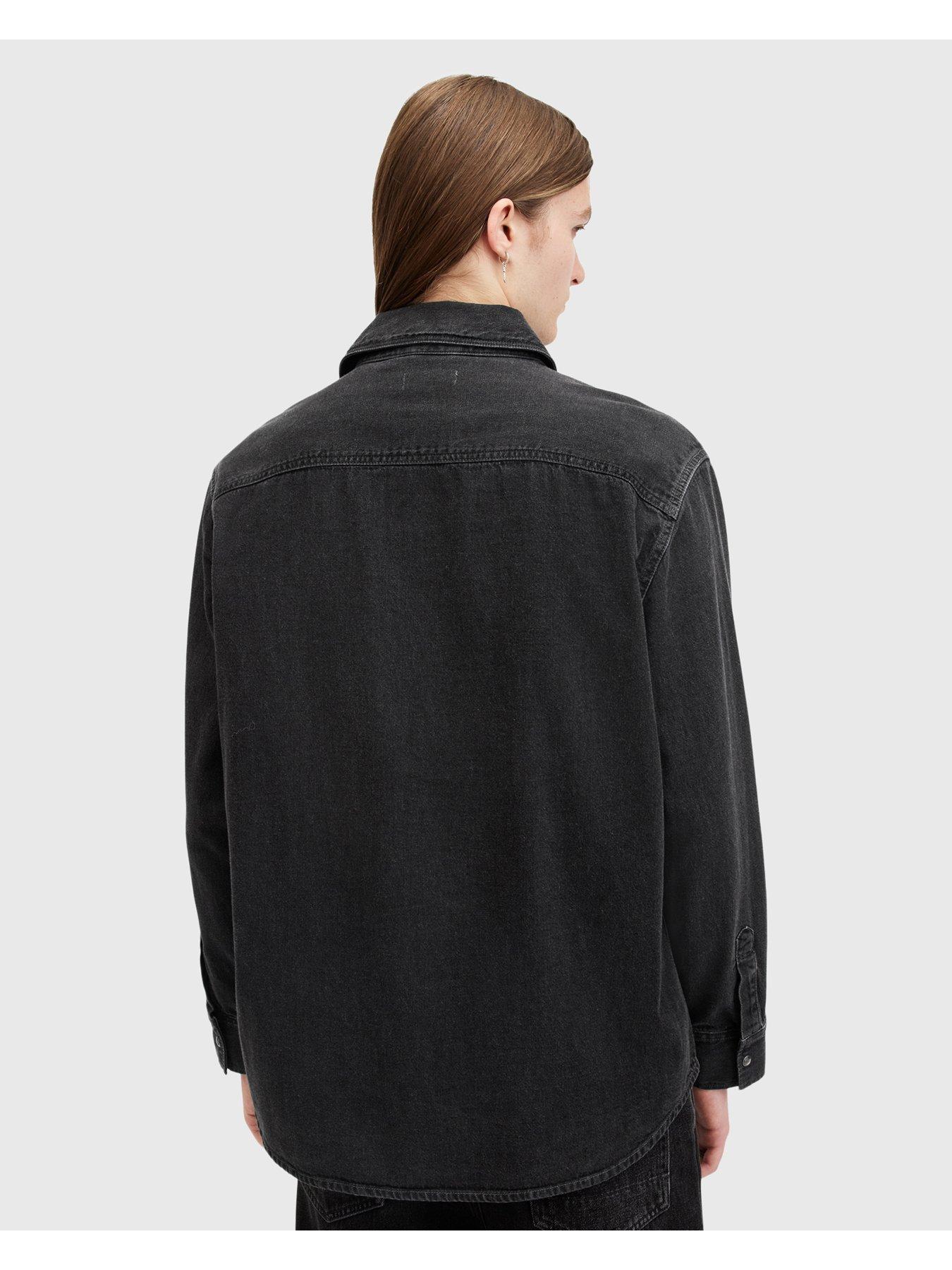 Image 2 of 6 of AllSaints Tolhurst Long Sleeve Shirt - Black