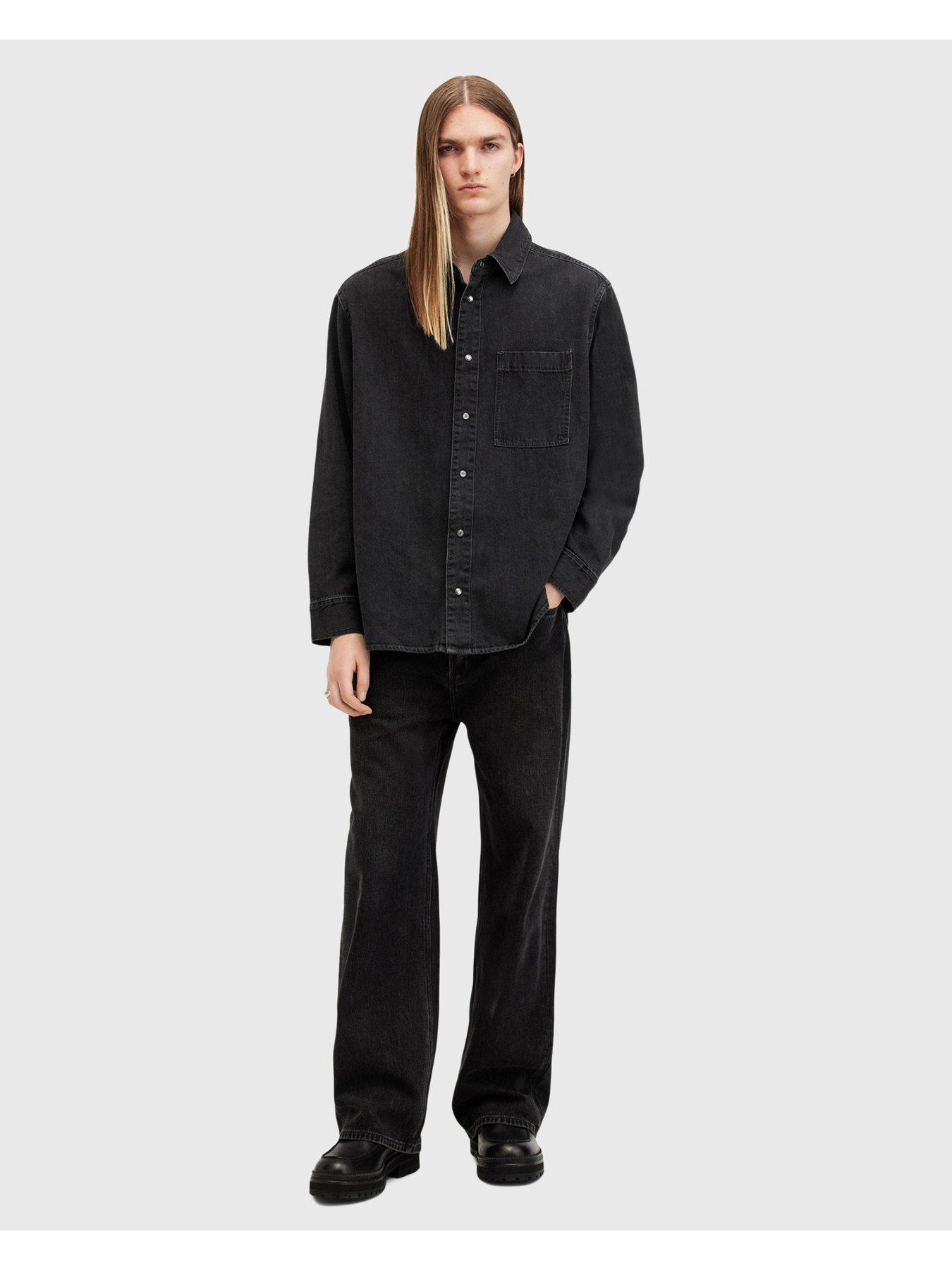 Image 3 of 6 of AllSaints Tolhurst Long Sleeve Shirt - Black