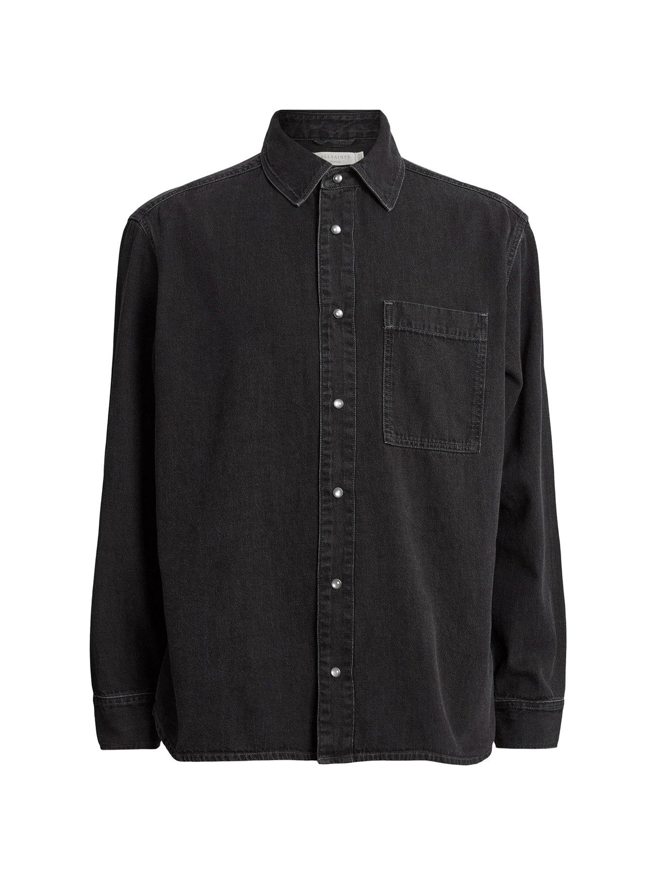 Image 6 of 6 of AllSaints Tolhurst Long Sleeve Shirt - Black