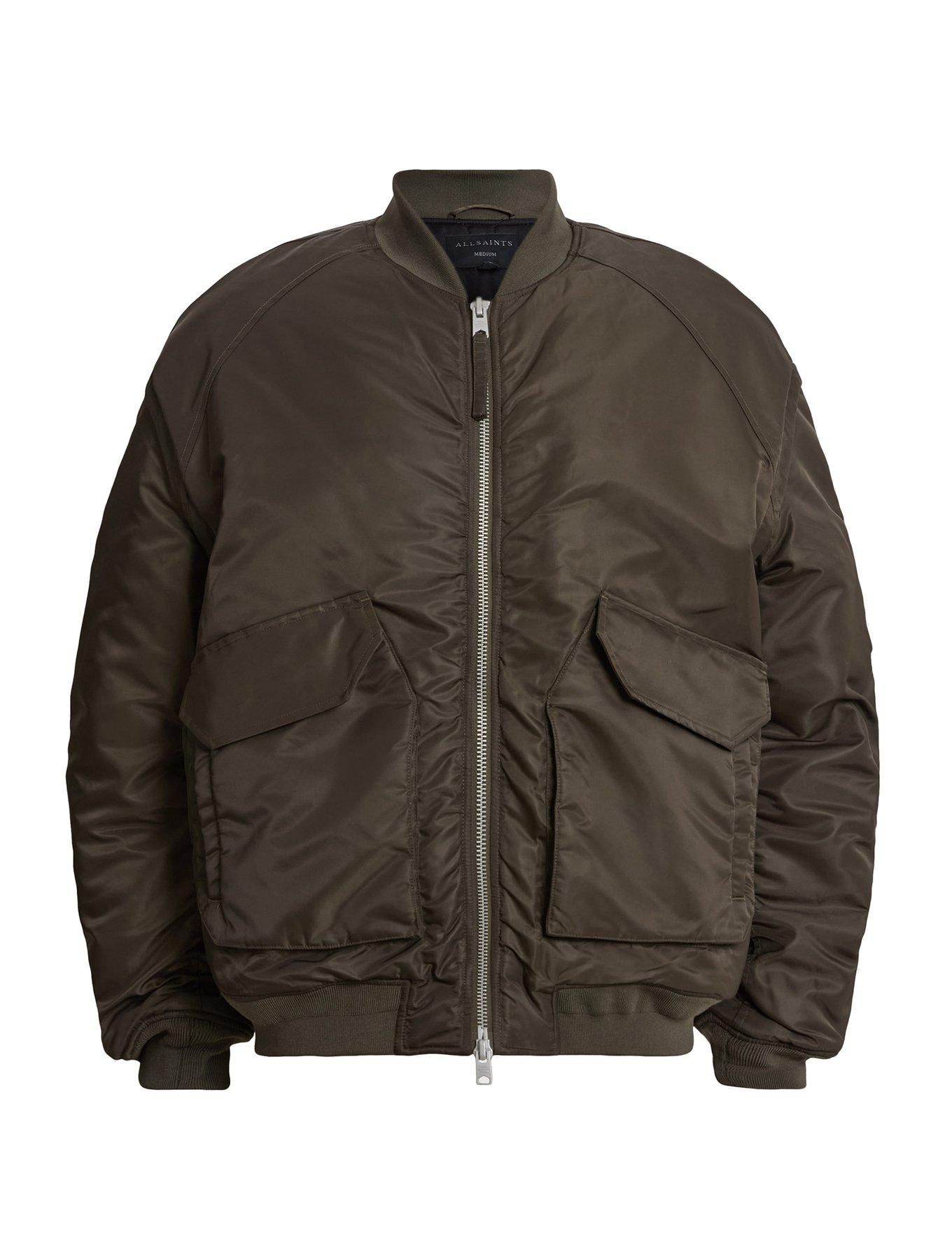 AllSaints Hawk Bomber Jacket Dark Khaki Very
