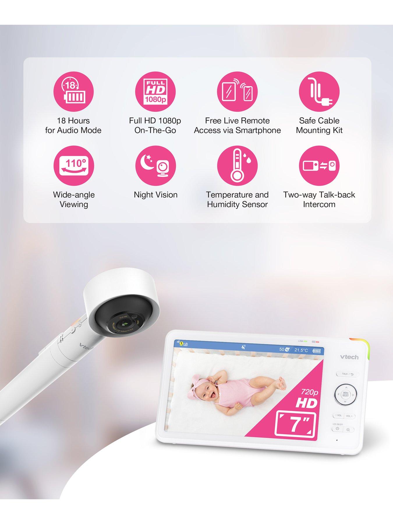 Image 2 of 7 of VTech RM7787HD 7" Over-The-Crib Wi-Fi 1080p Monitor