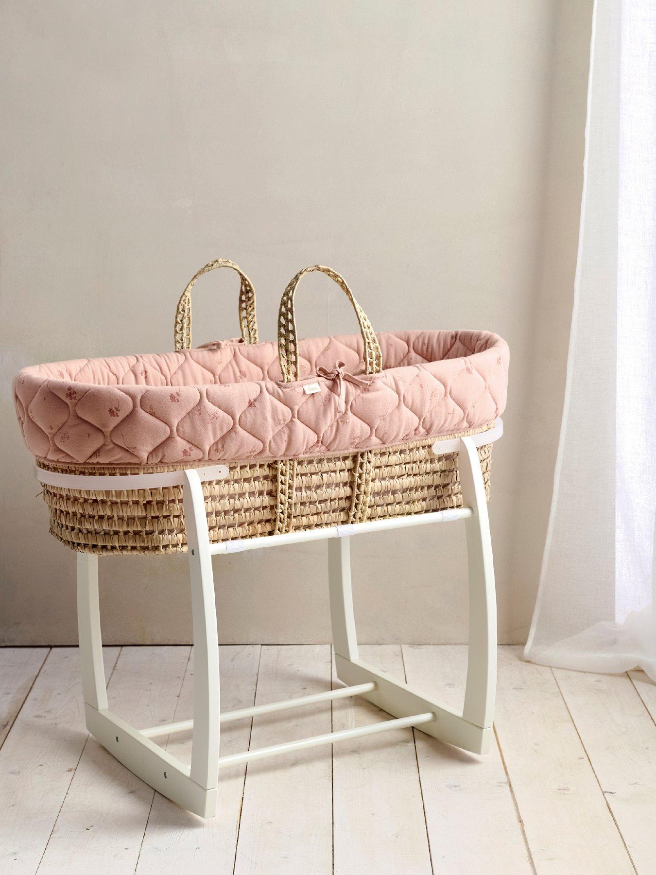 Product photograph of Mamas Papas Moses Basket - Welcome To The World Wildflower from very.co.uk