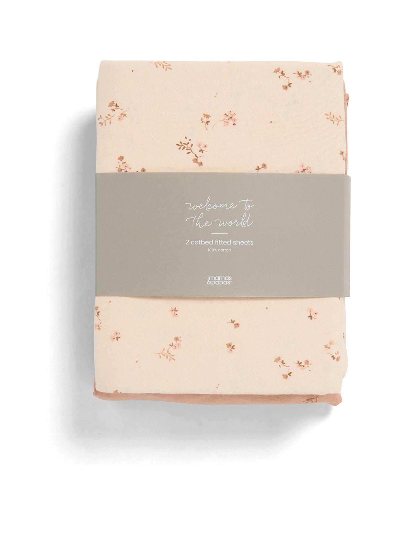 Image 2 of 6 of Mamas & Papas 2 Cot/Bed Fitted Sheets - Wildflower