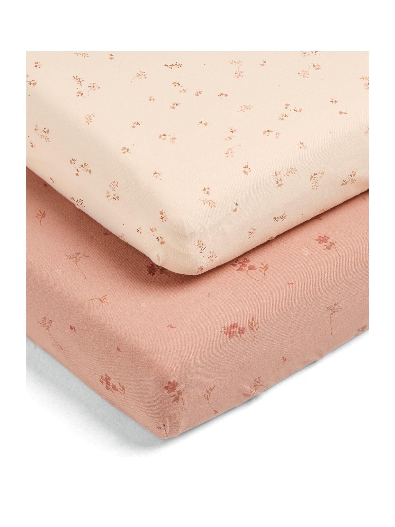 Image 3 of 6 of Mamas & Papas 2 Cot/Bed Fitted Sheets - Wildflower