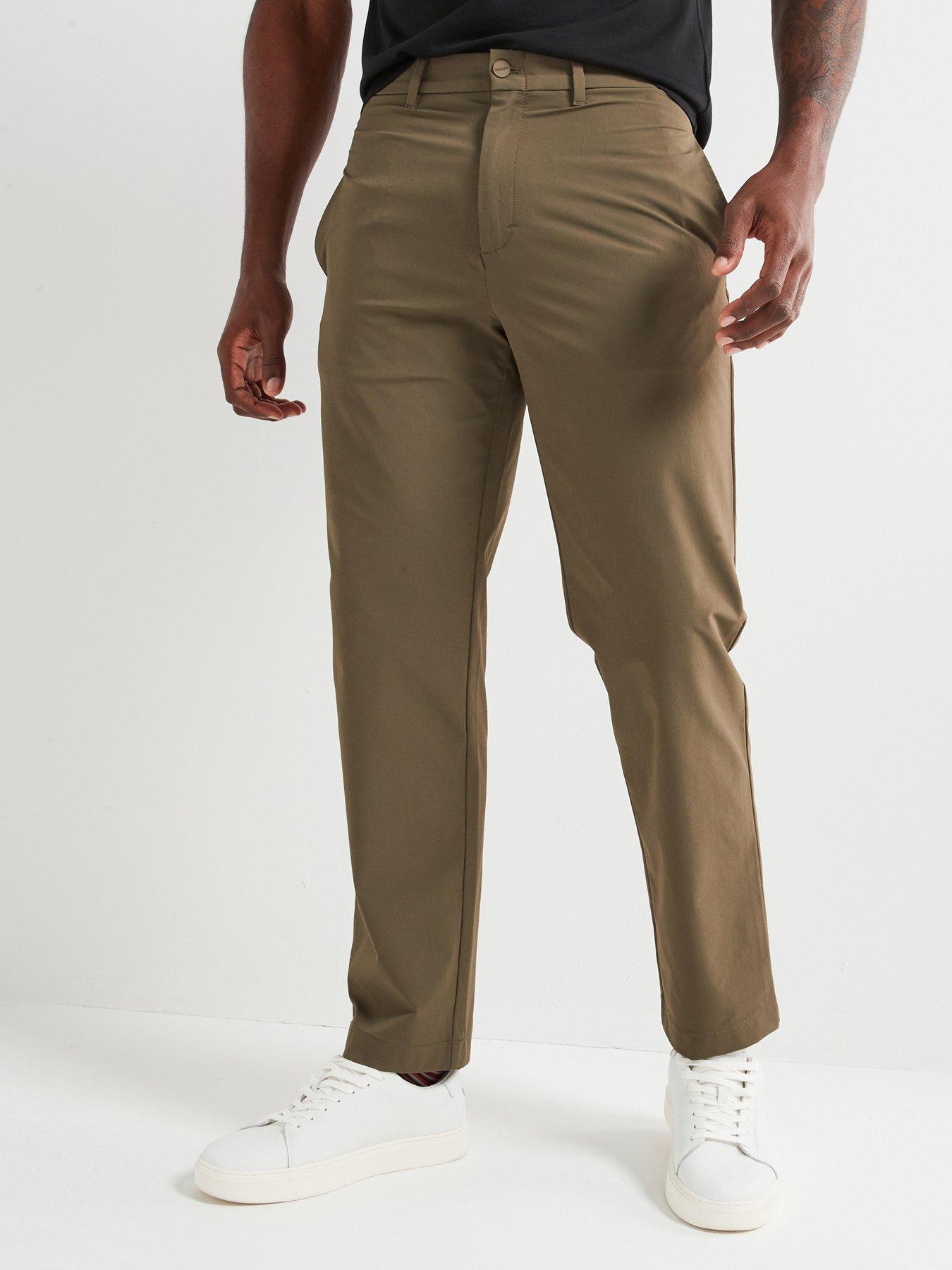 Image 1 of 4 of Calvin Klein 4-Way Stretch Slim Tapered Casual Trousers - Dark Grey